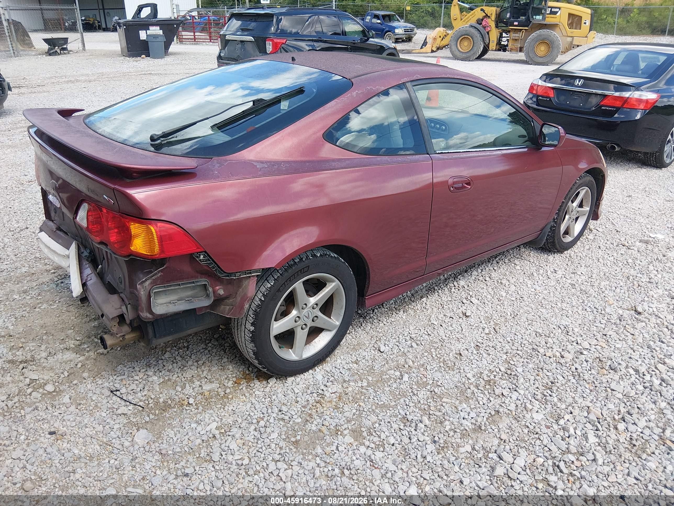 2003 Acura Rsx Type S Red vin: JH4DC53003C001667