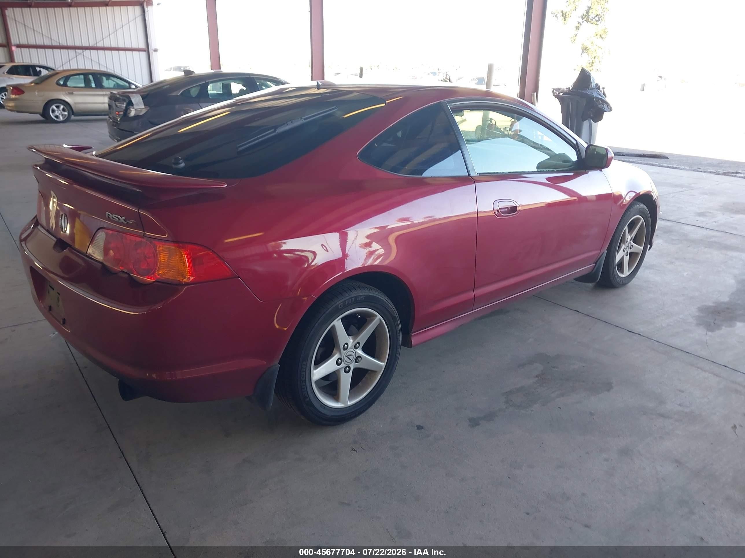 2002 Acura Rsx Type S Red vin: JH4DC53012C031307