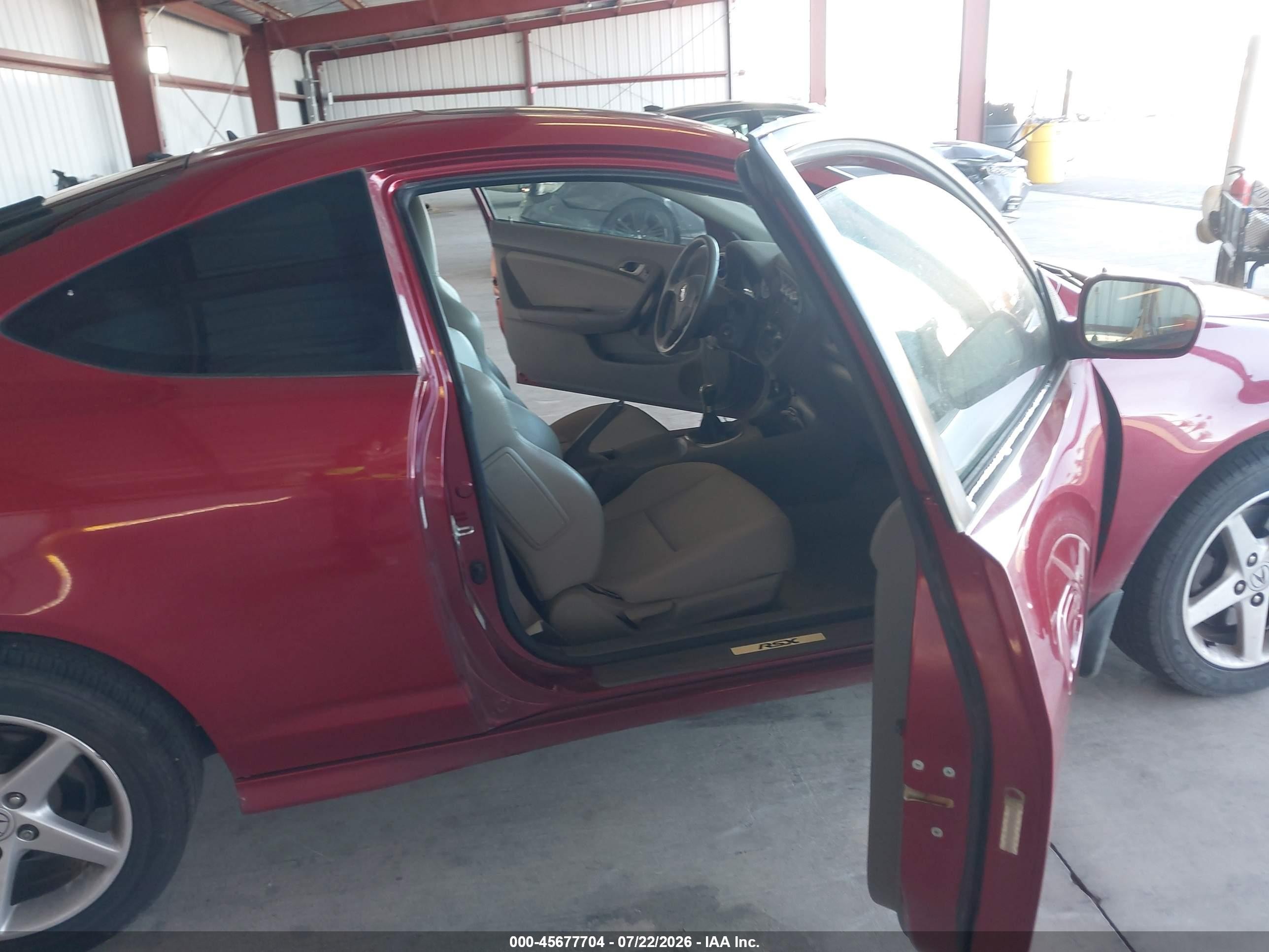 2002 Acura Rsx Type S Red vin: JH4DC53012C031307