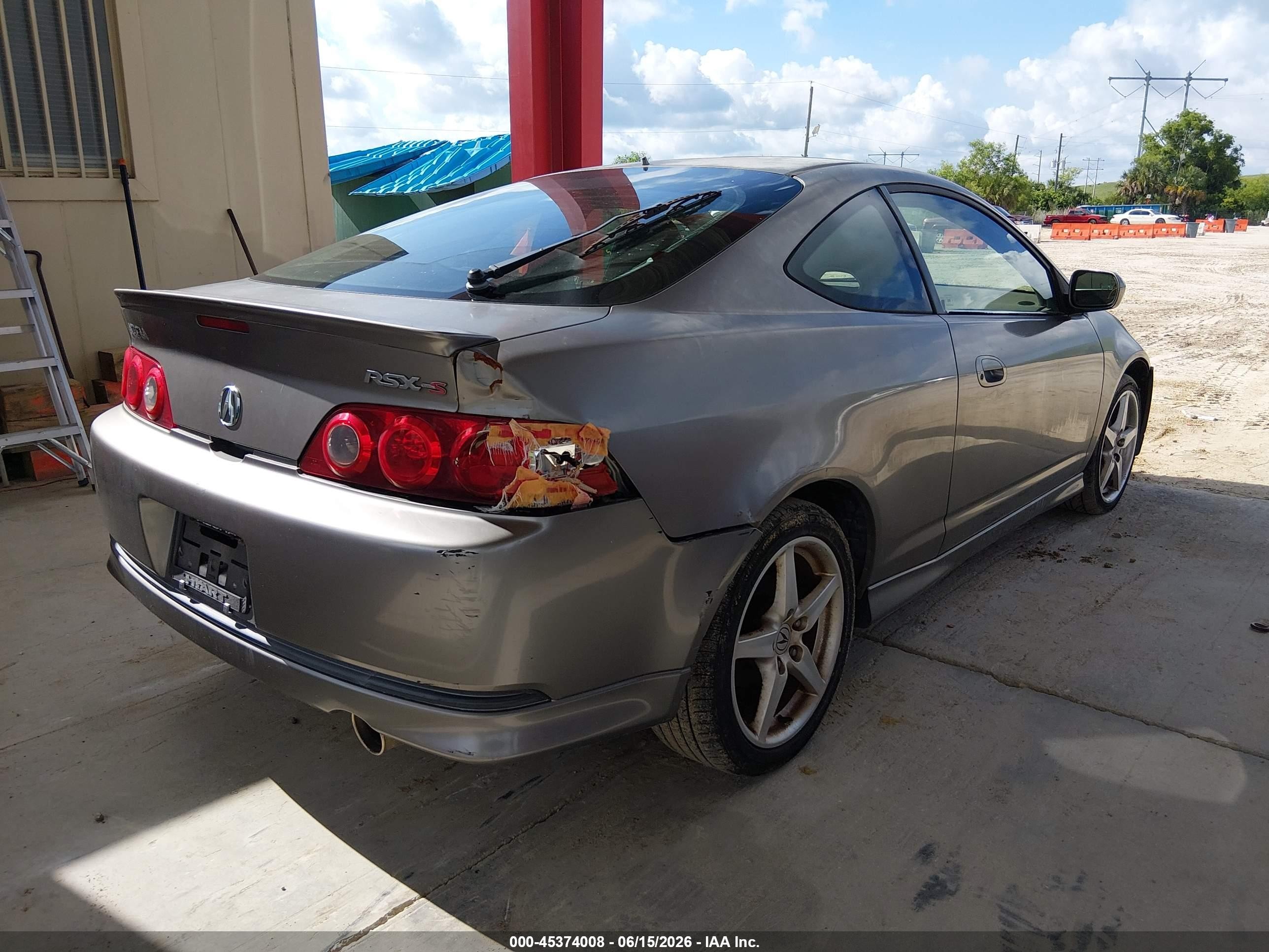2005 Acura Rsx Type S Gray vin: JH4DC53015S004439