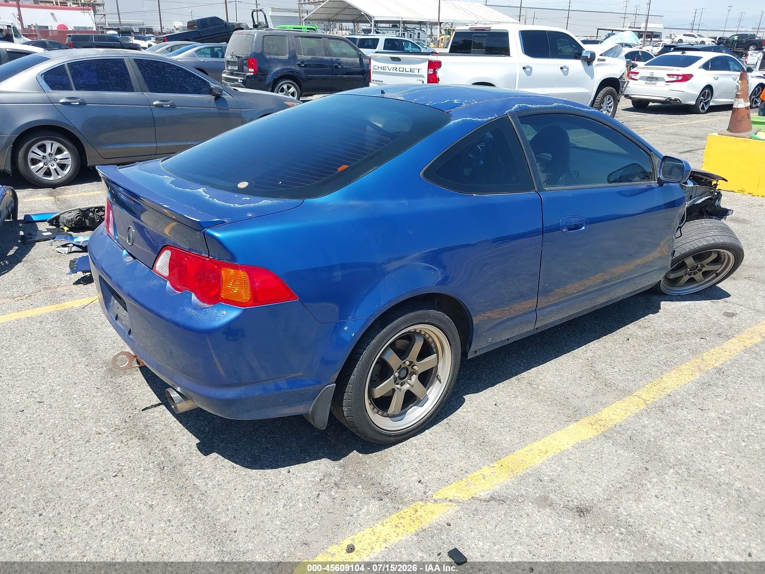 2002 Acura Rsx Type S Blue vin: JH4DC53022C015150