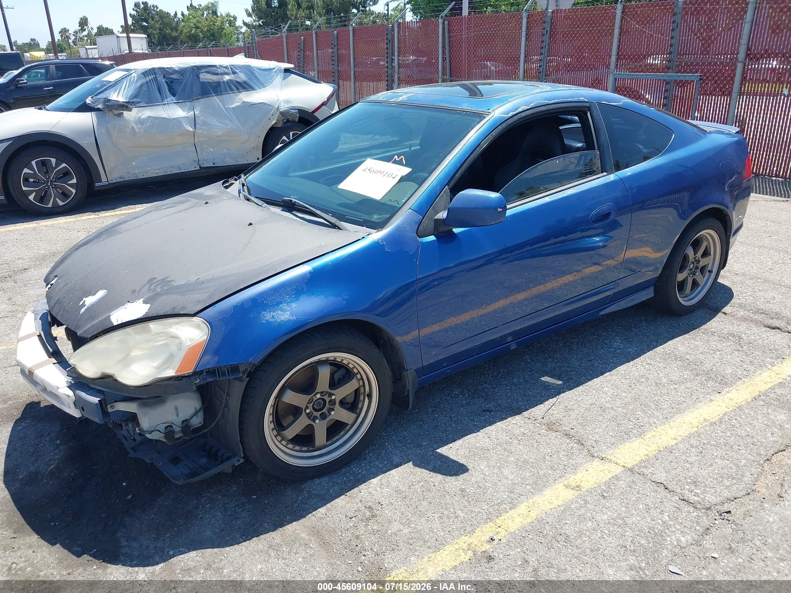 2002 Acura Rsx Type S Blue vin: JH4DC53022C015150