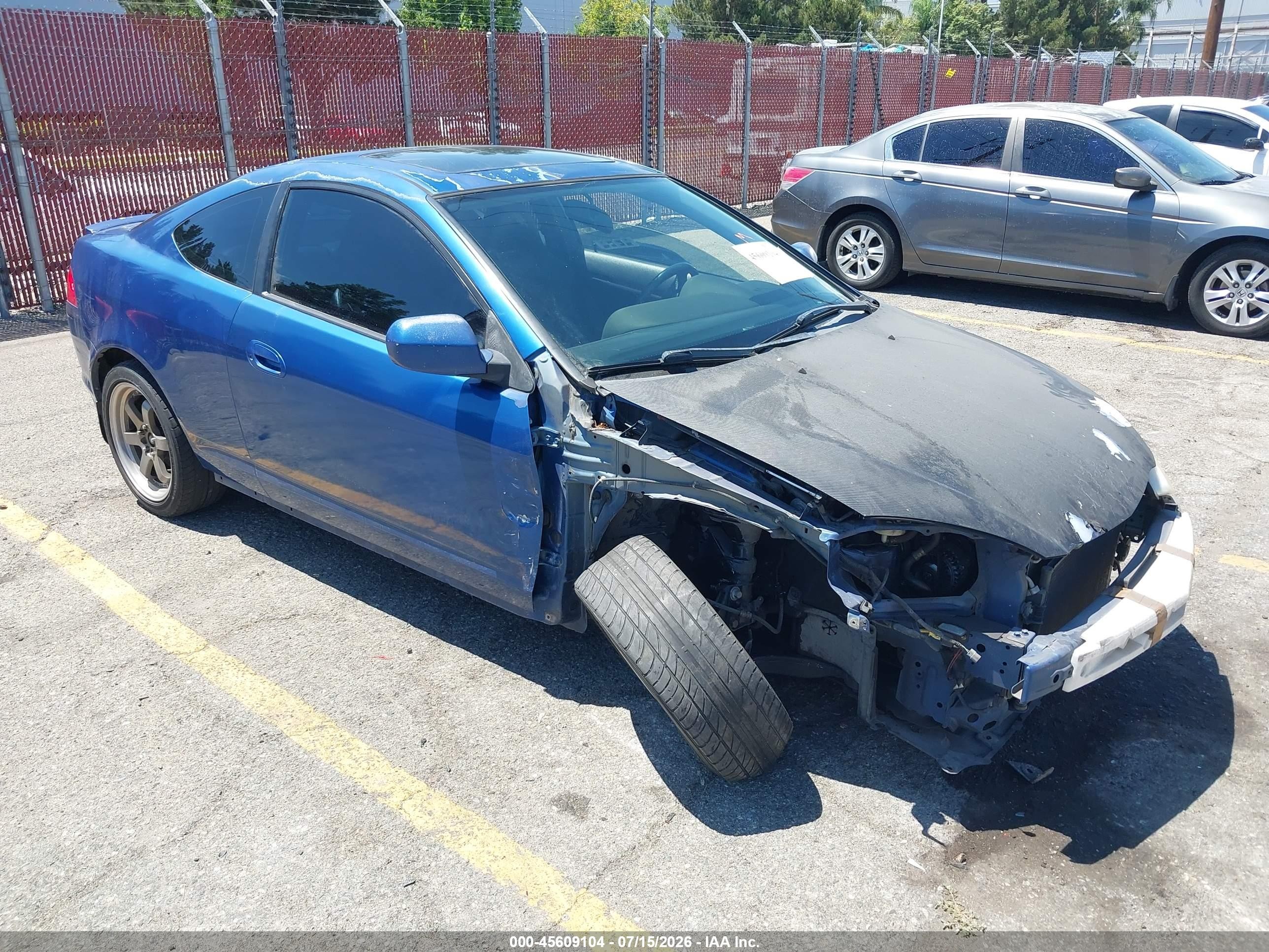 2002 Acura Rsx Type S Blue vin: JH4DC53022C015150