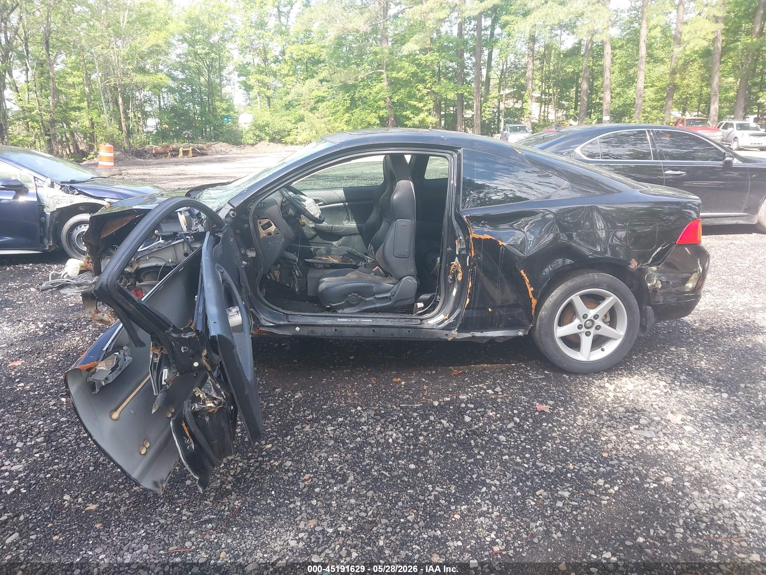 2002 Acura Rsx Type S Black vin: JH4DC53032C025475