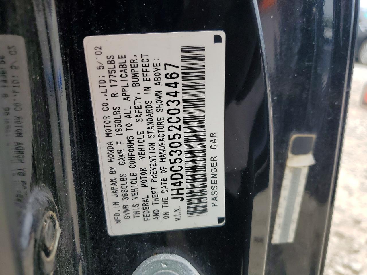 2002 Acura Rsx Type-s Black vin: JH4DC53052C034467