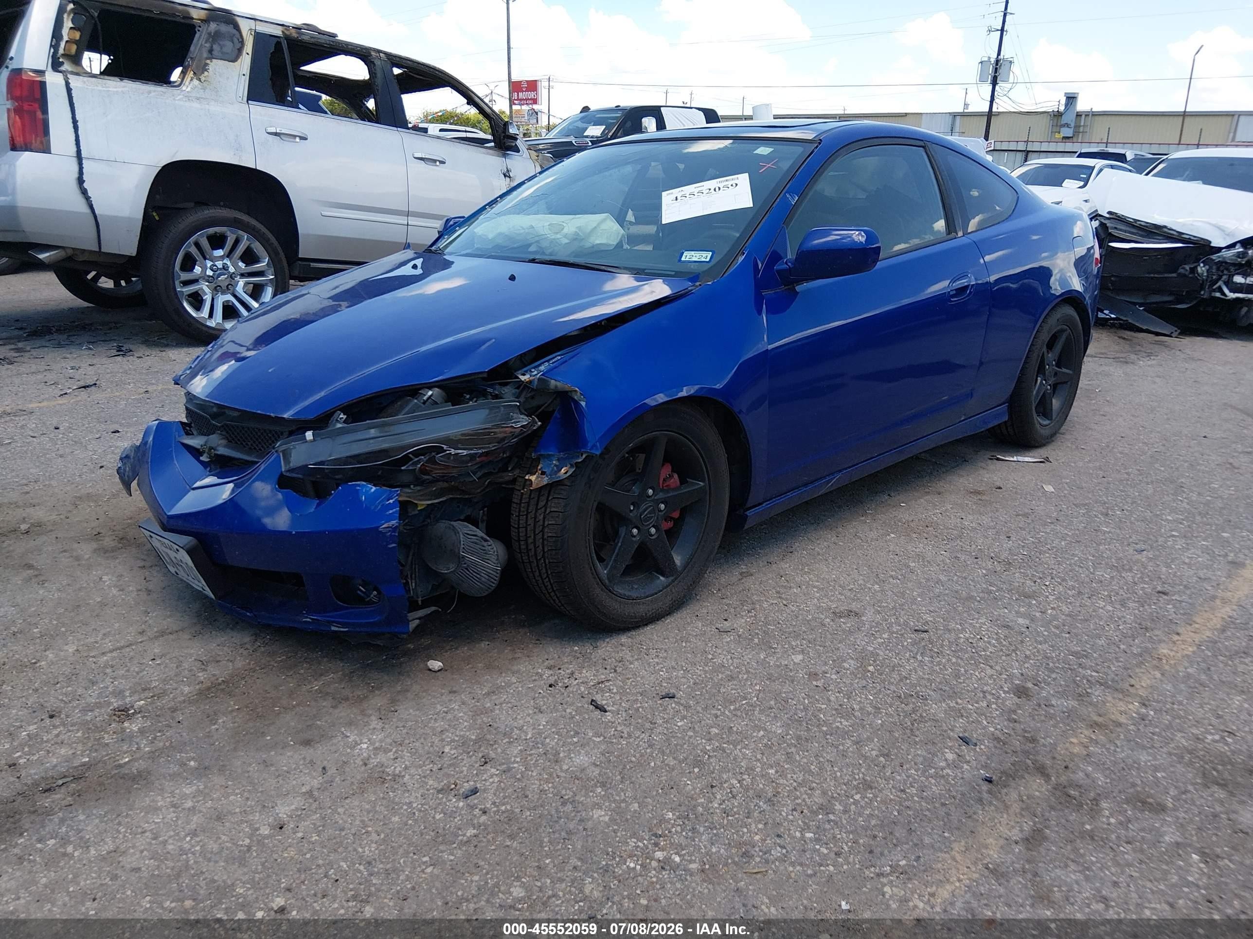 2002 Acura Rsx Type S Blue vin: JH4DC53092C008650