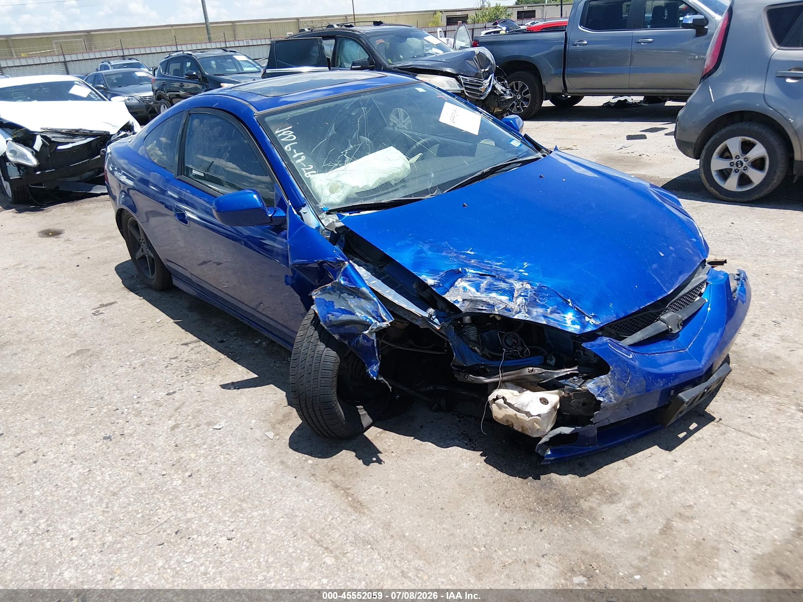 2002 Acura Rsx Type S Blue vin: JH4DC53092C008650