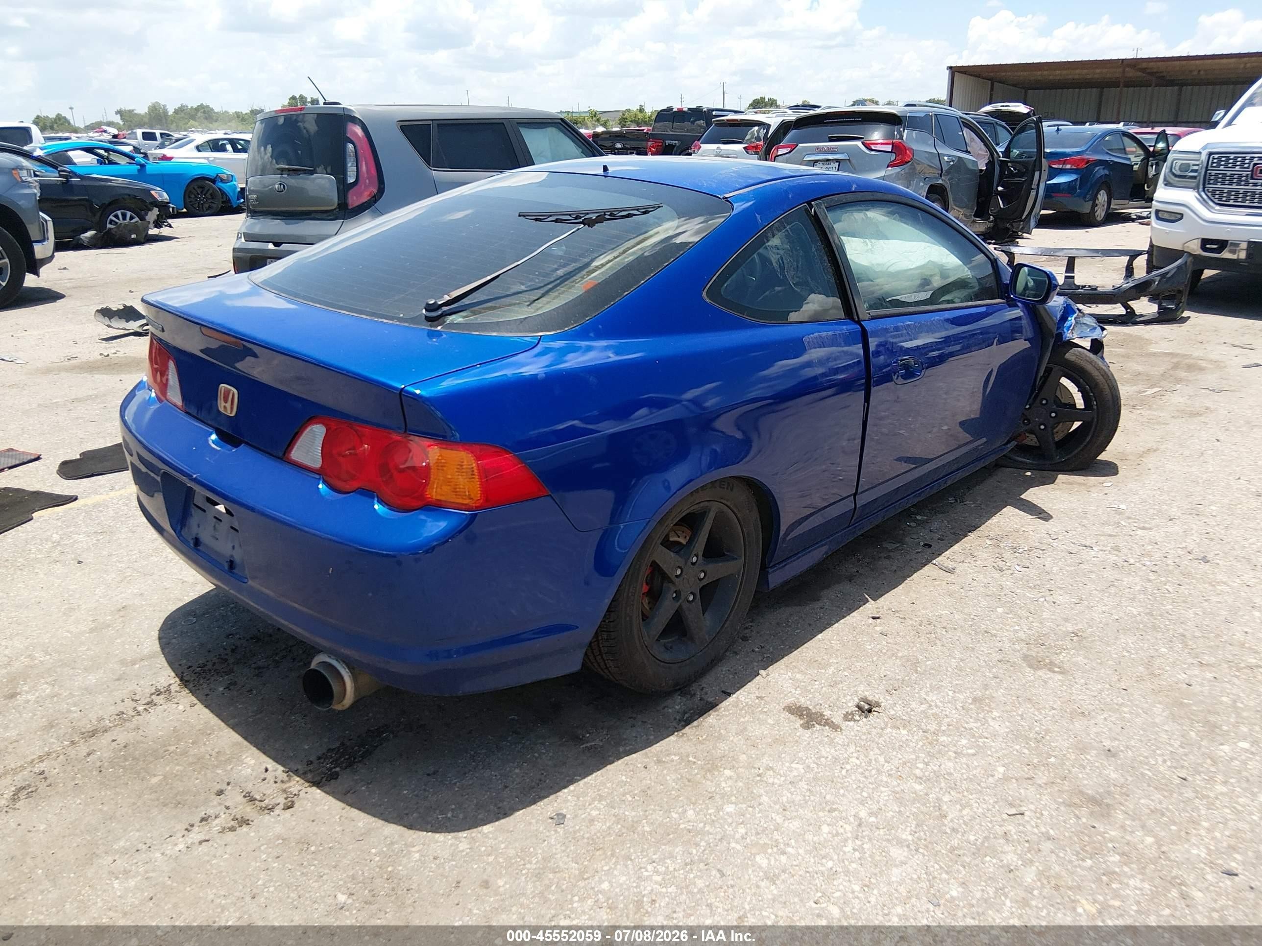 2002 Acura Rsx Type S Blue vin: JH4DC53092C008650