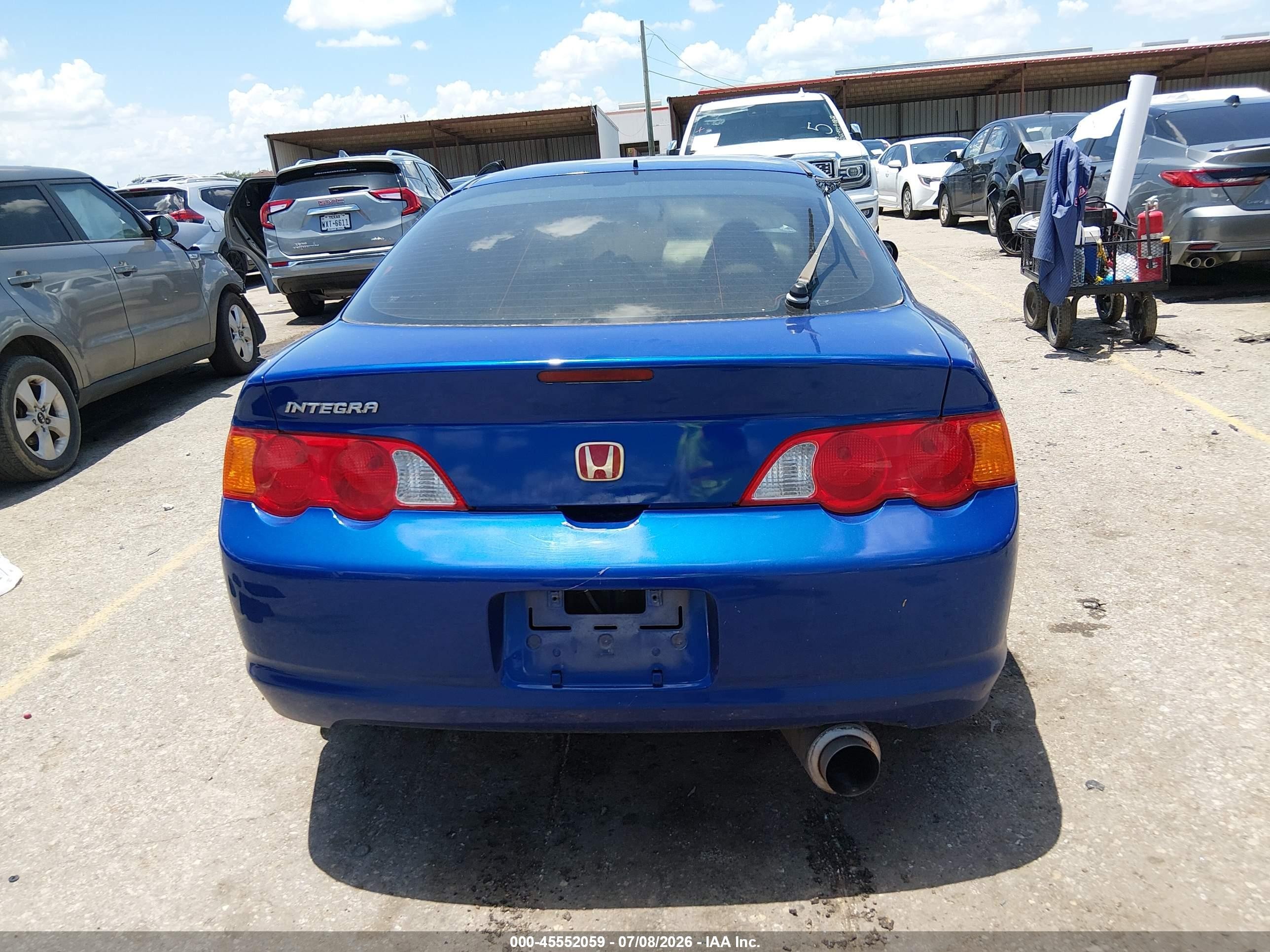 2002 Acura Rsx Type S Blue vin: JH4DC53092C008650