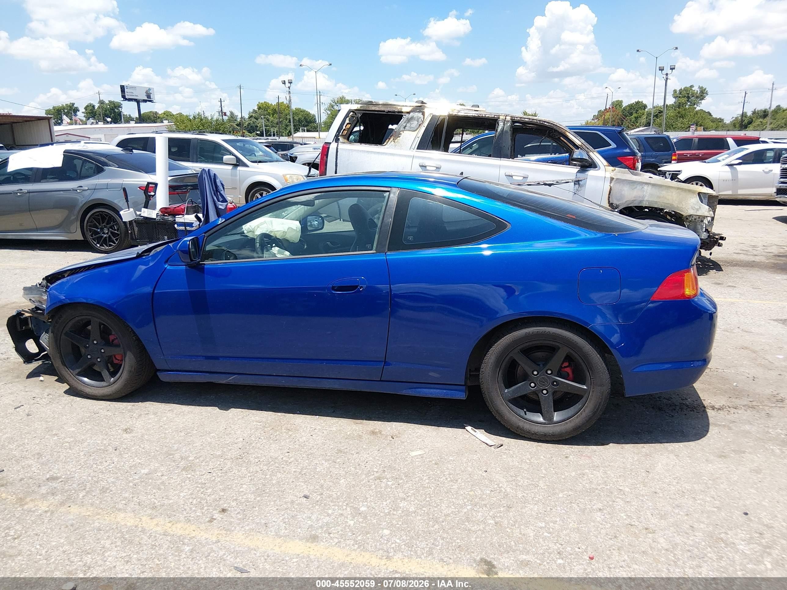 2002 Acura Rsx Type S Blue vin: JH4DC53092C008650