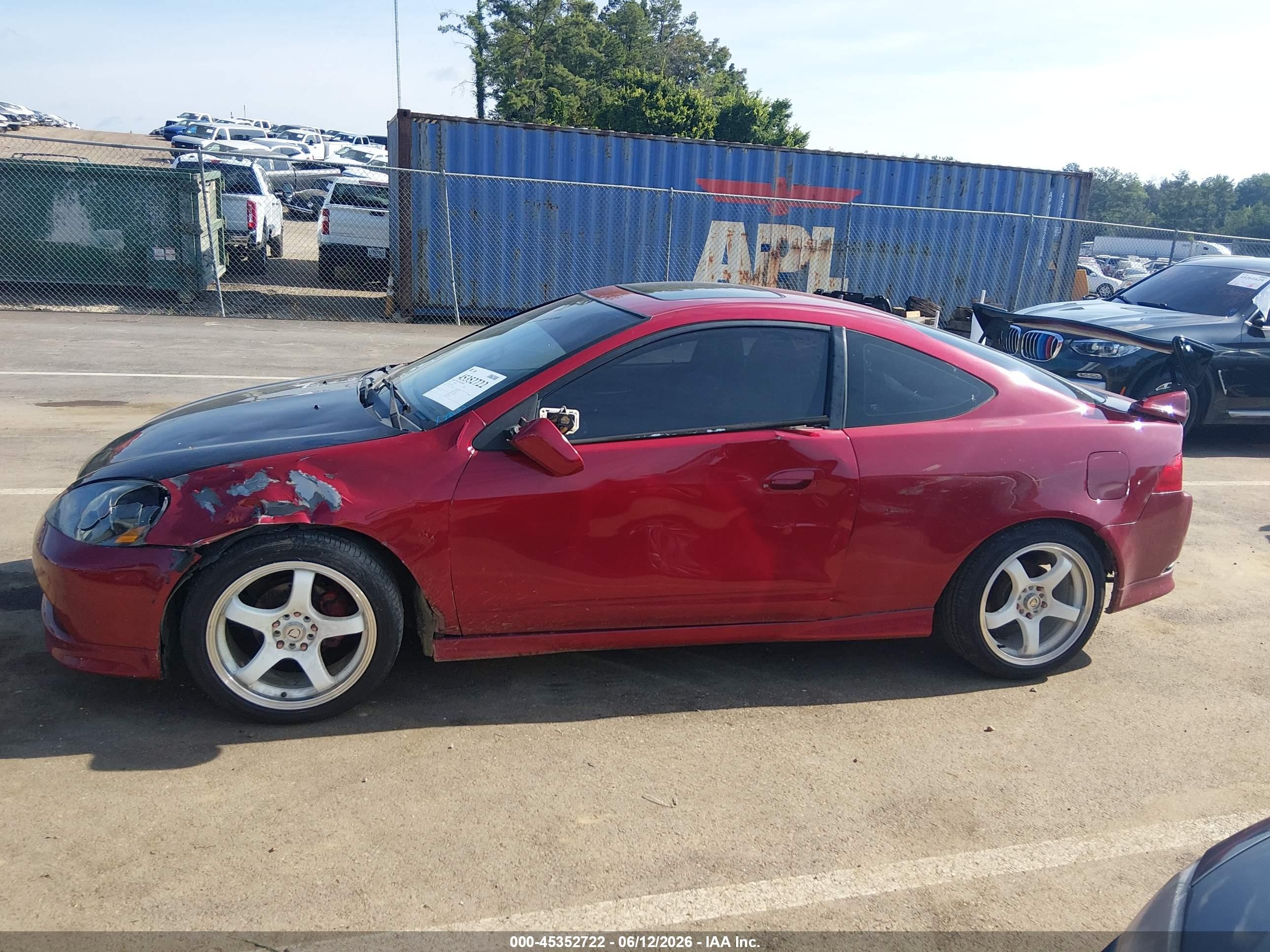 2005 Acura Rsx Type S Red vin: JH4DC530X5S010837