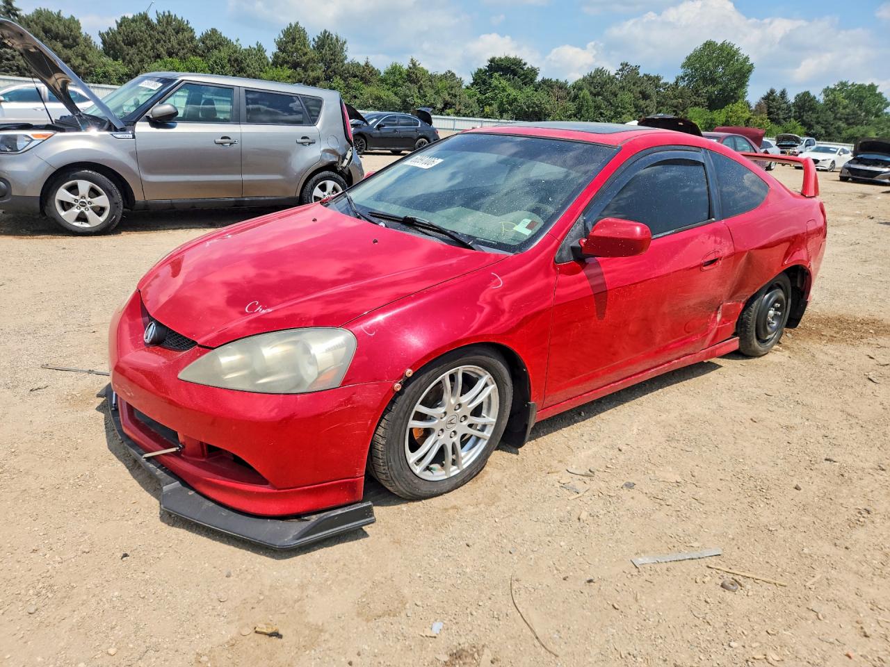 2006 Acura Rsx Red vin: JH4DC53806S008179