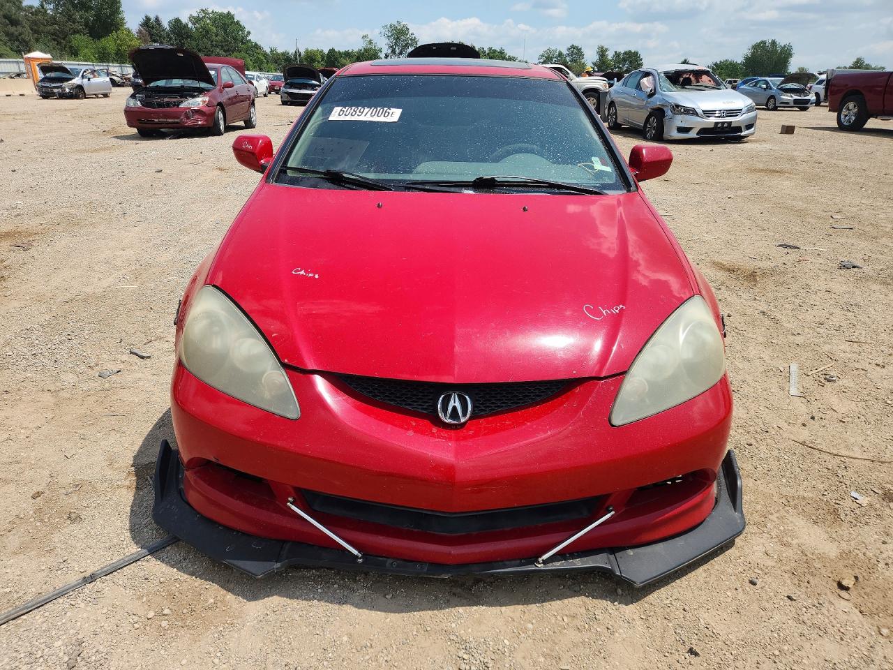 2006 Acura Rsx Red vin: JH4DC53806S008179