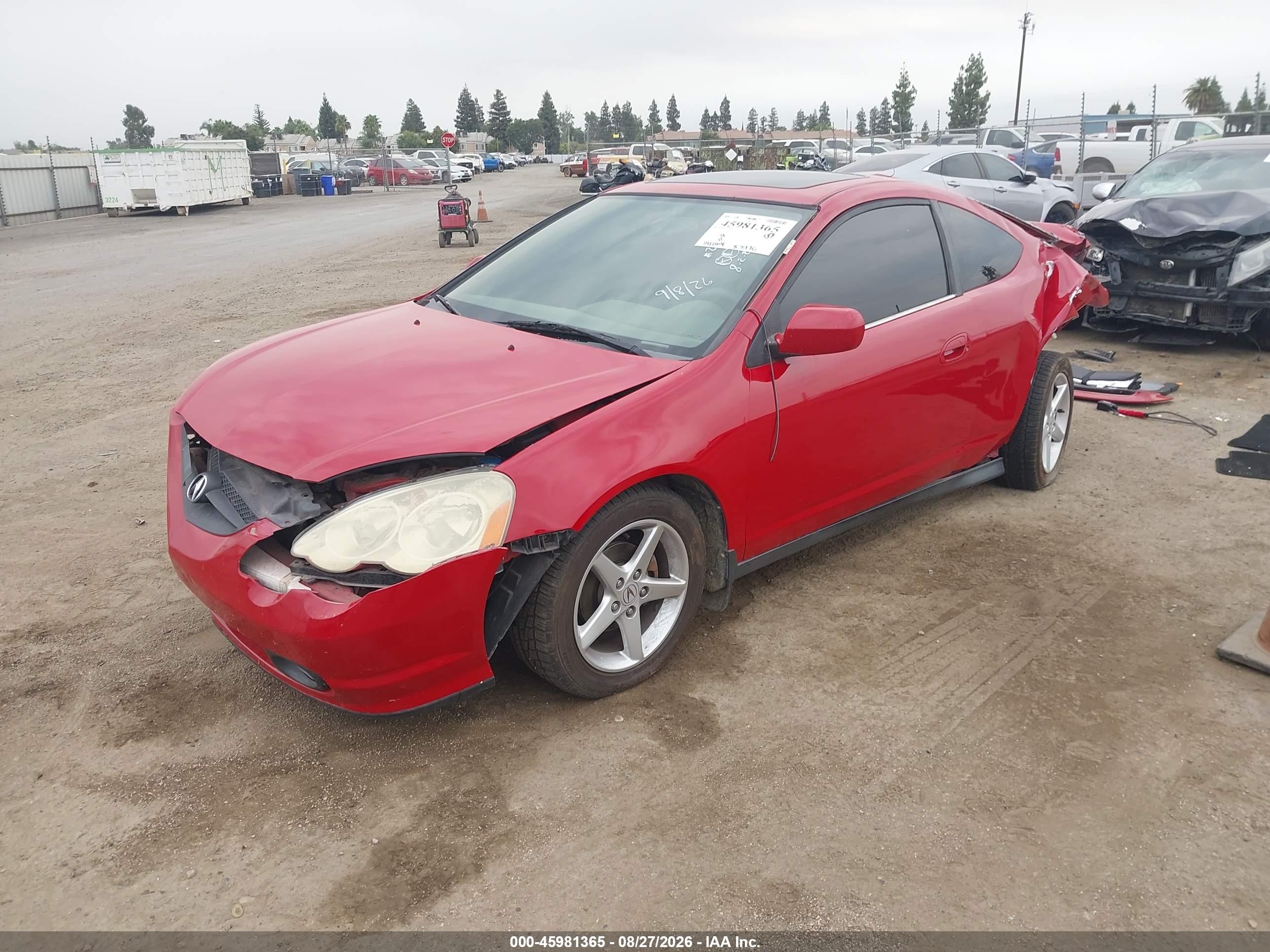 2004 Acura Rsx   Red vin: JH4DC53824S000534