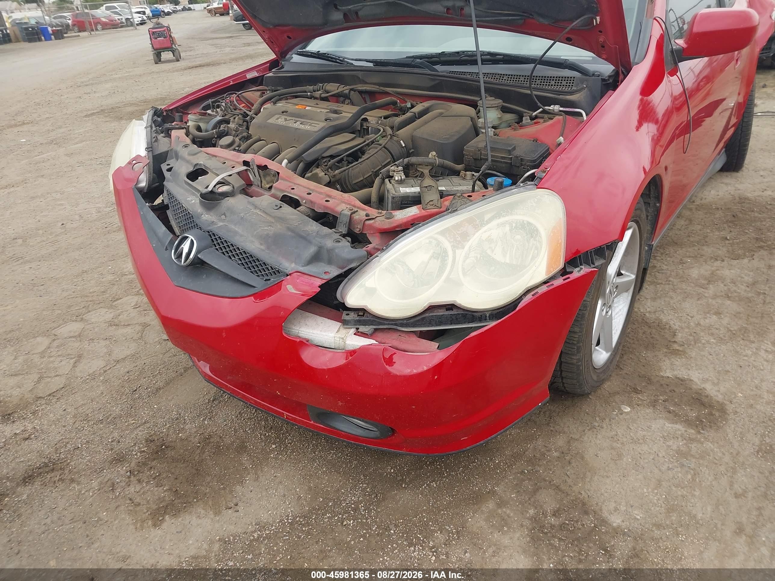 2004 Acura Rsx   Red vin: JH4DC53824S000534