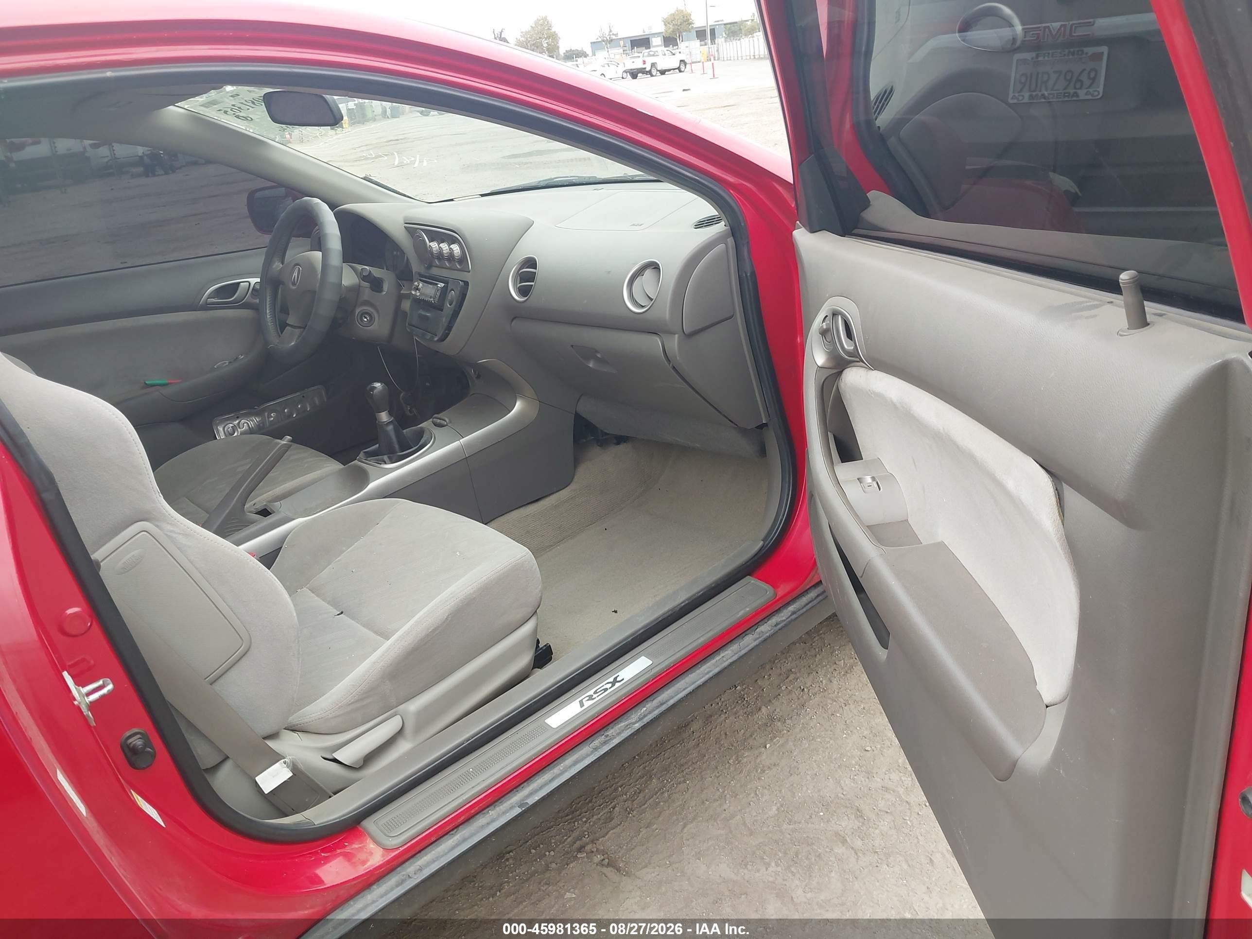2004 Acura Rsx   Red vin: JH4DC53824S000534