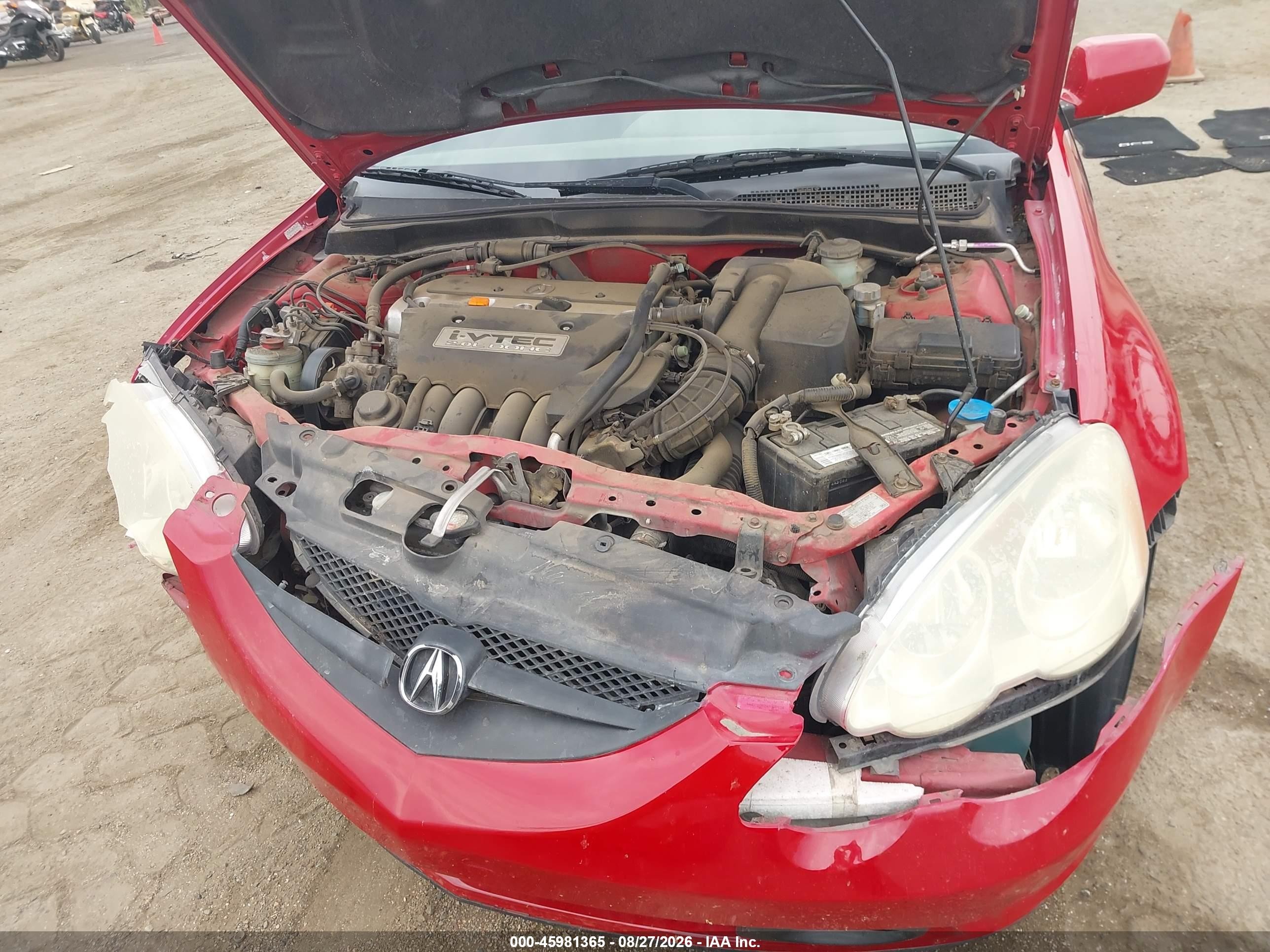 2004 Acura Rsx   Red vin: JH4DC53824S000534