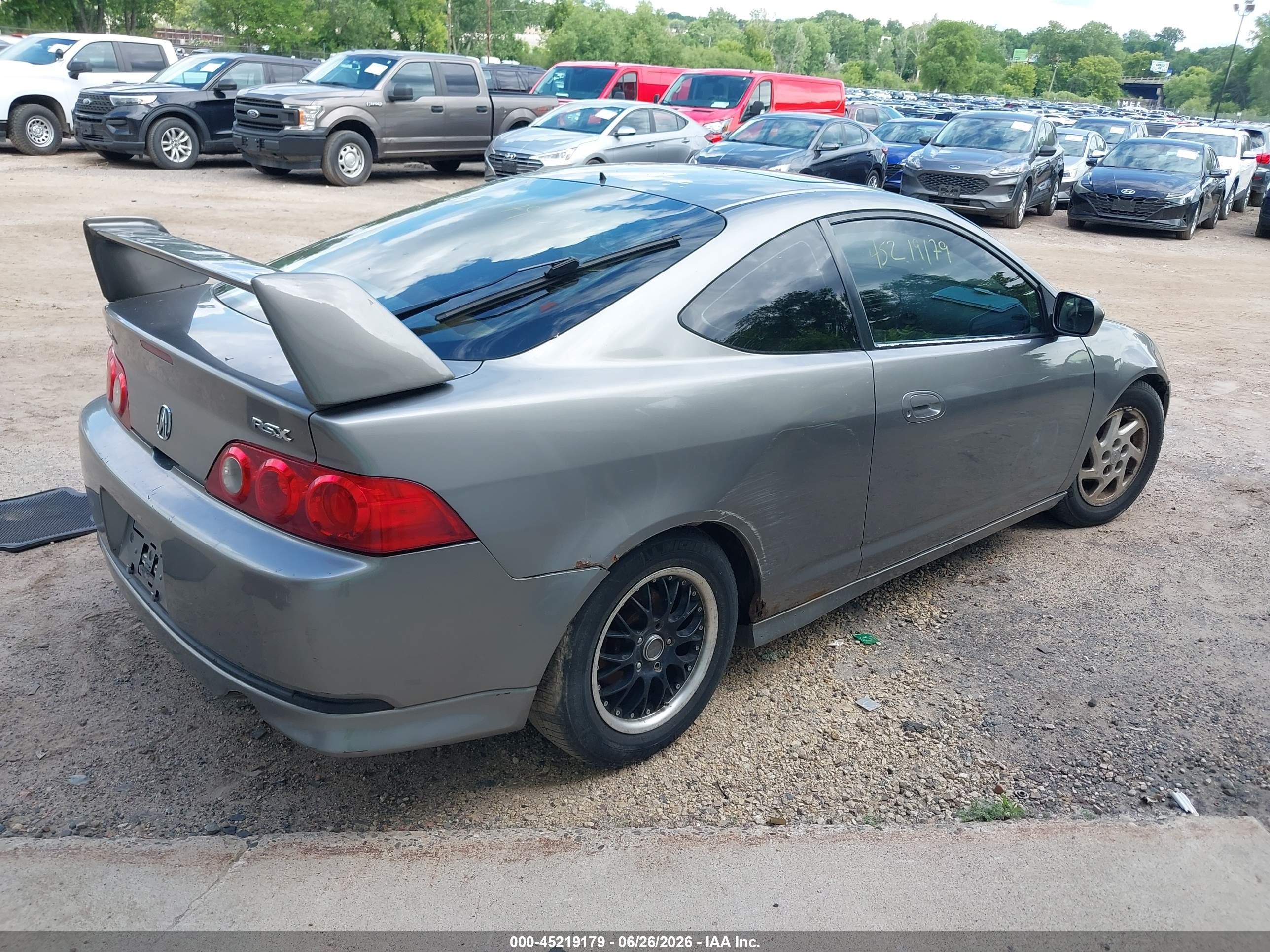 2005 Acura Rsx   Серый vin: JH4DC53835S002343