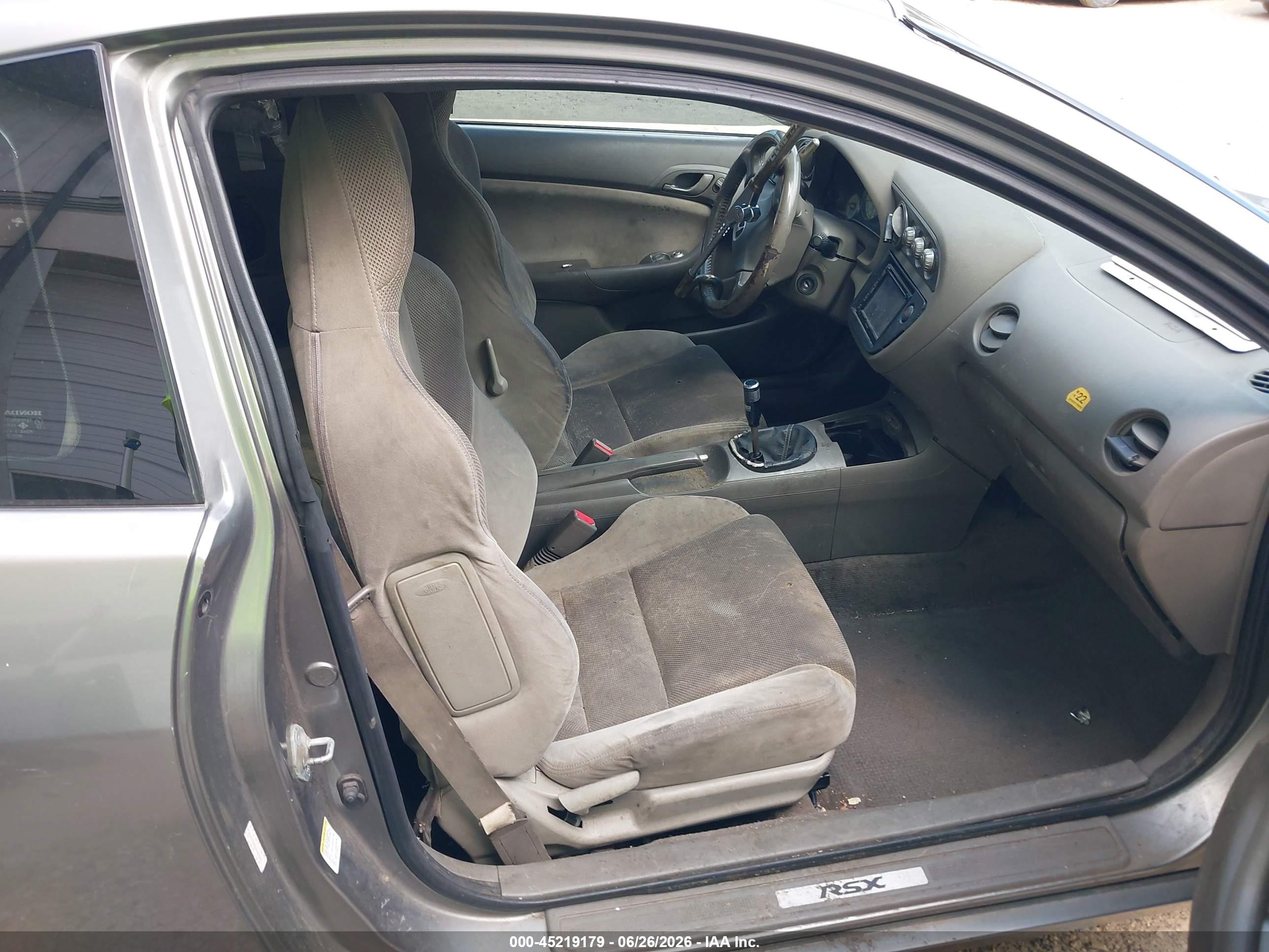 2005 Acura Rsx   Серый vin: JH4DC53835S002343