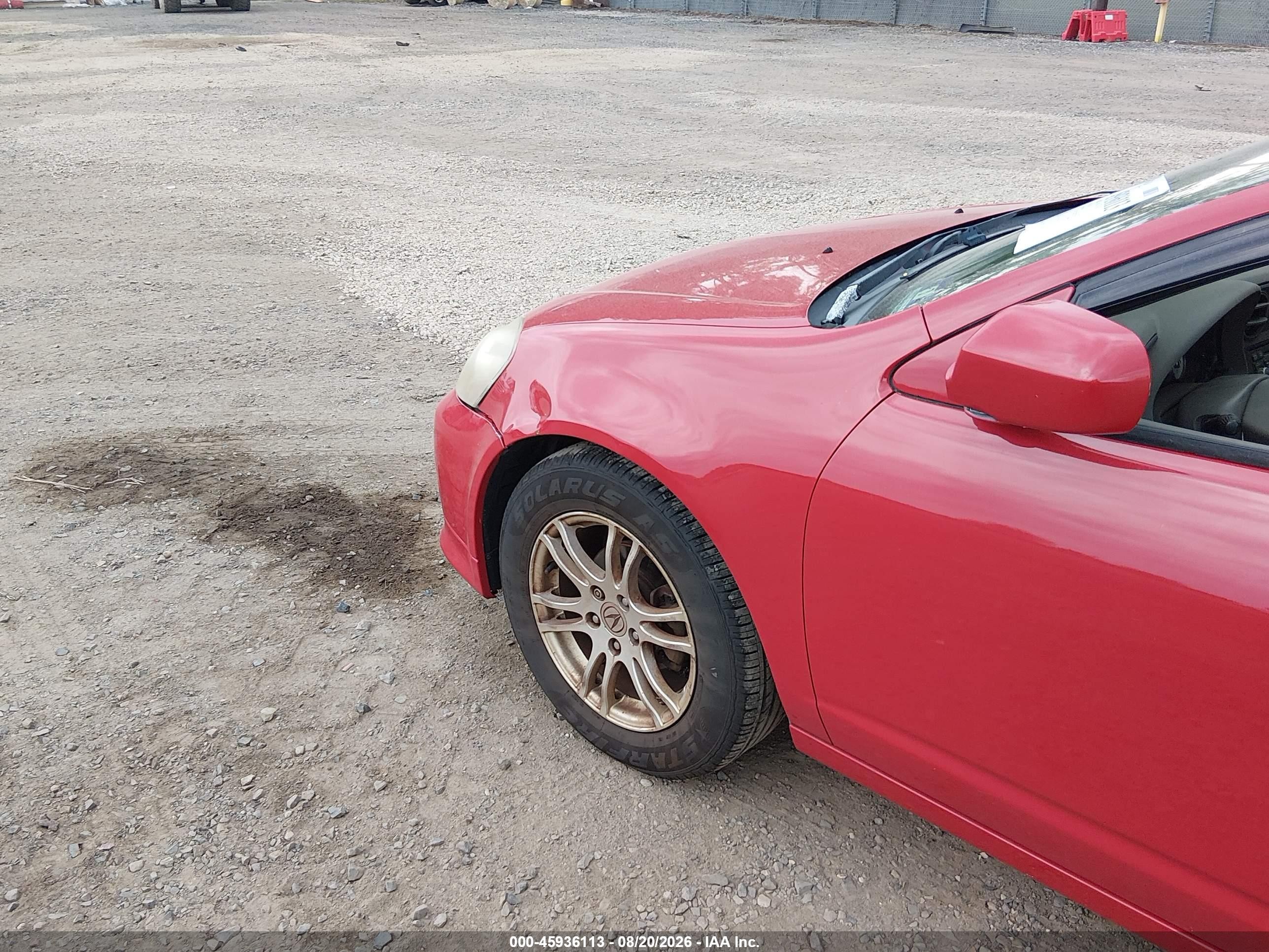2006 Acura Rsx   Red vin: JH4DC53836S013554