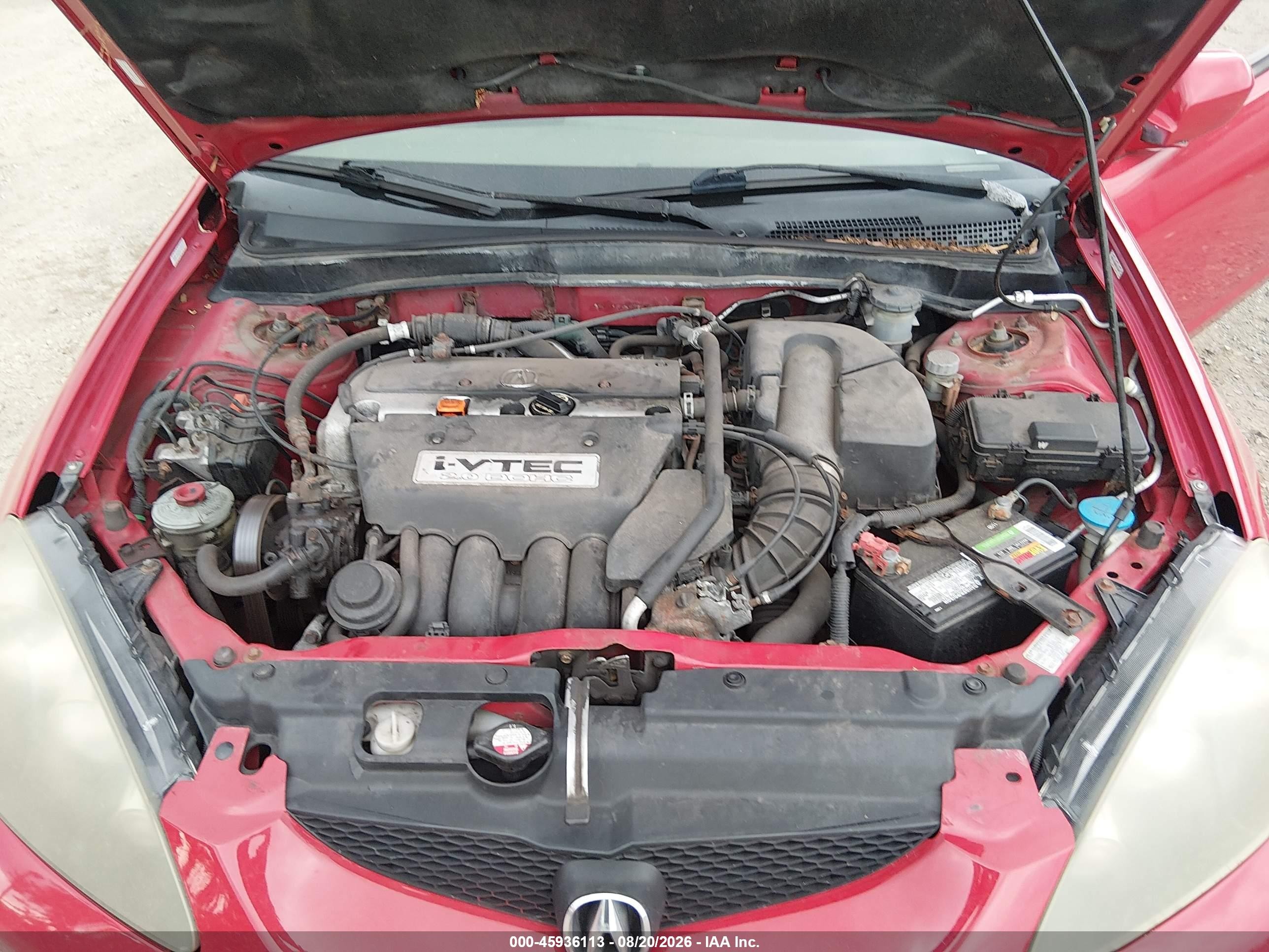 2006 Acura Rsx   Red vin: JH4DC53836S013554