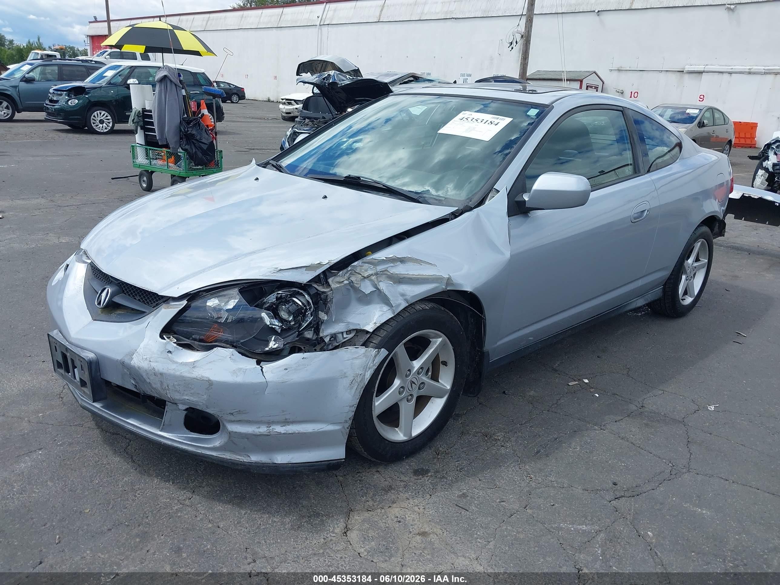 2002 Acura Rsx   Серебряный vin: JH4DC53862C026609