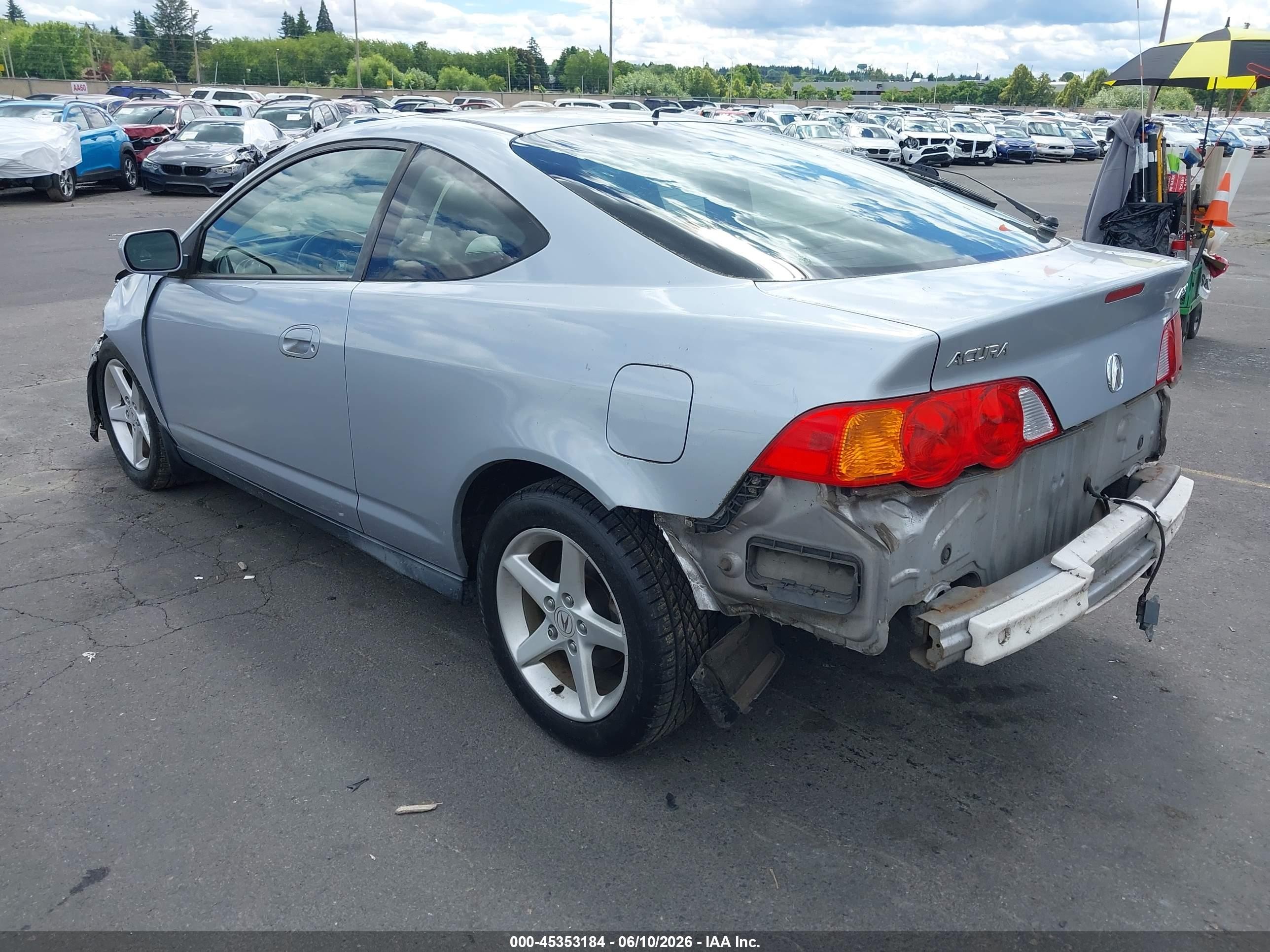 2002 Acura Rsx   Серебряный vin: JH4DC53862C026609