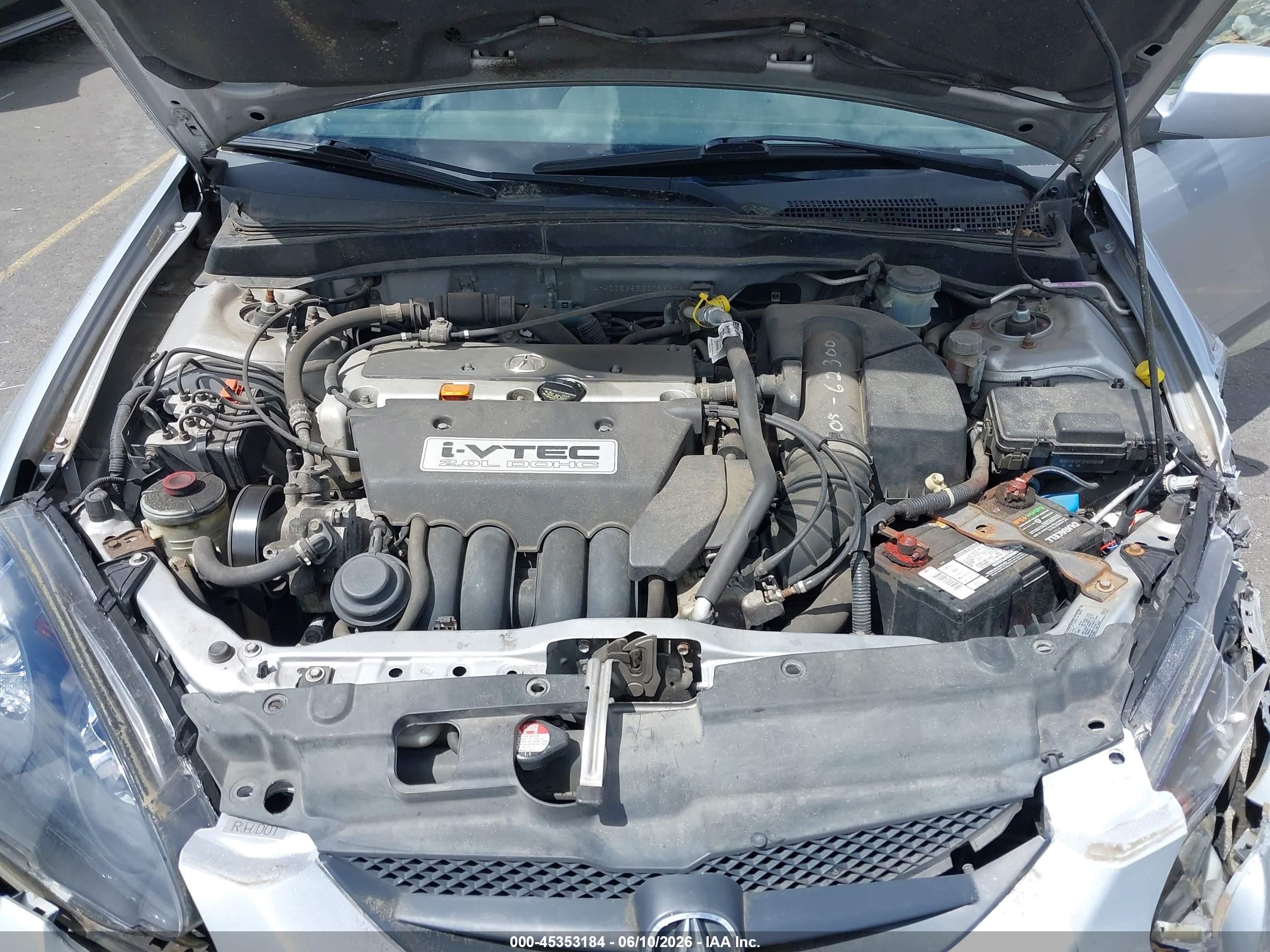 2002 Acura Rsx   Серебряный vin: JH4DC53862C026609