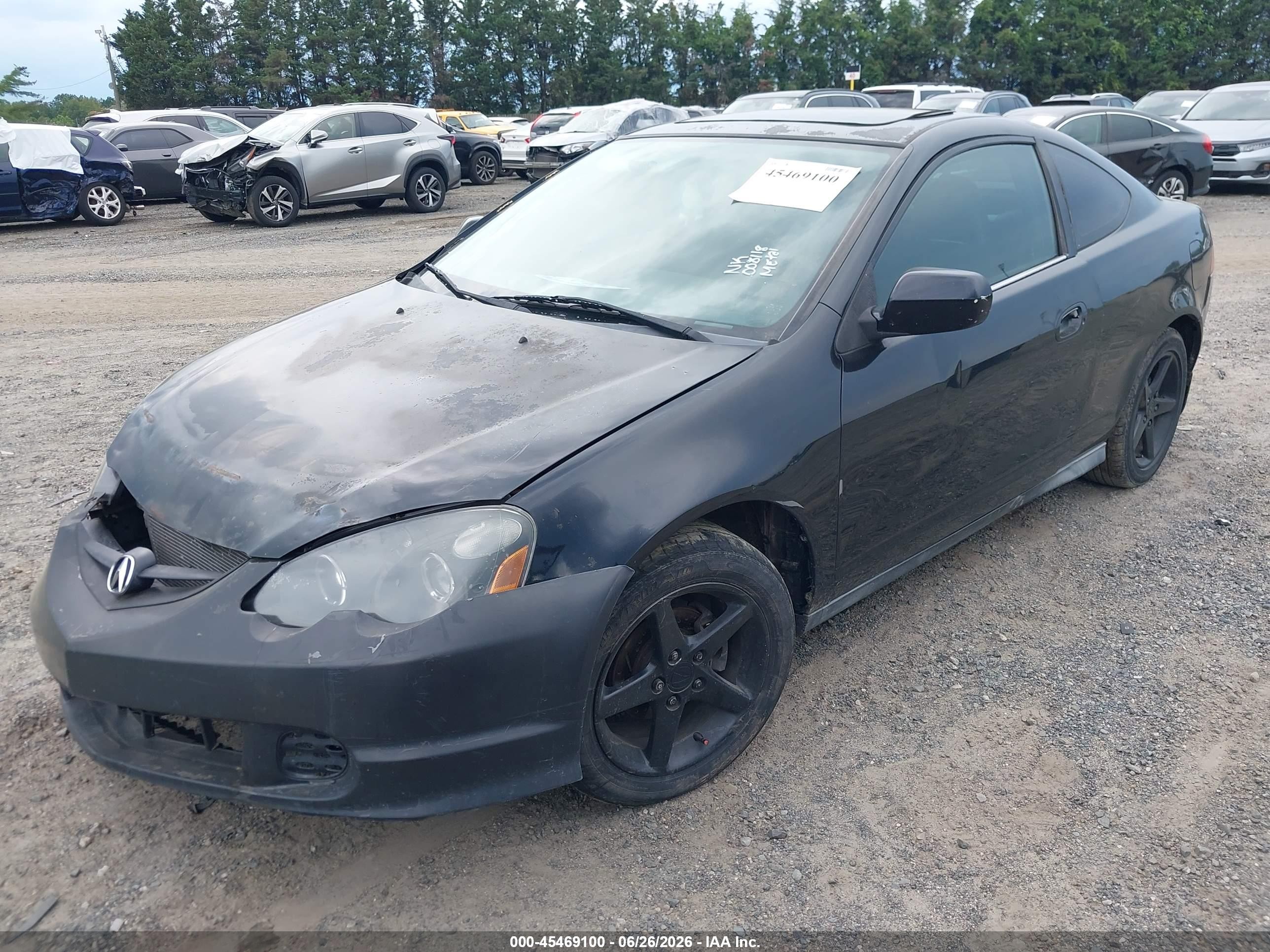 2002 Acura Rsx   Black vin: JH4DC53872C008118