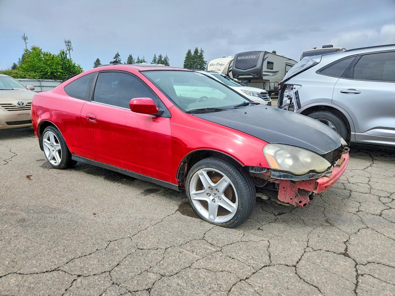 2004 Acura Rsx Красный vin: JH4DC53874S000951