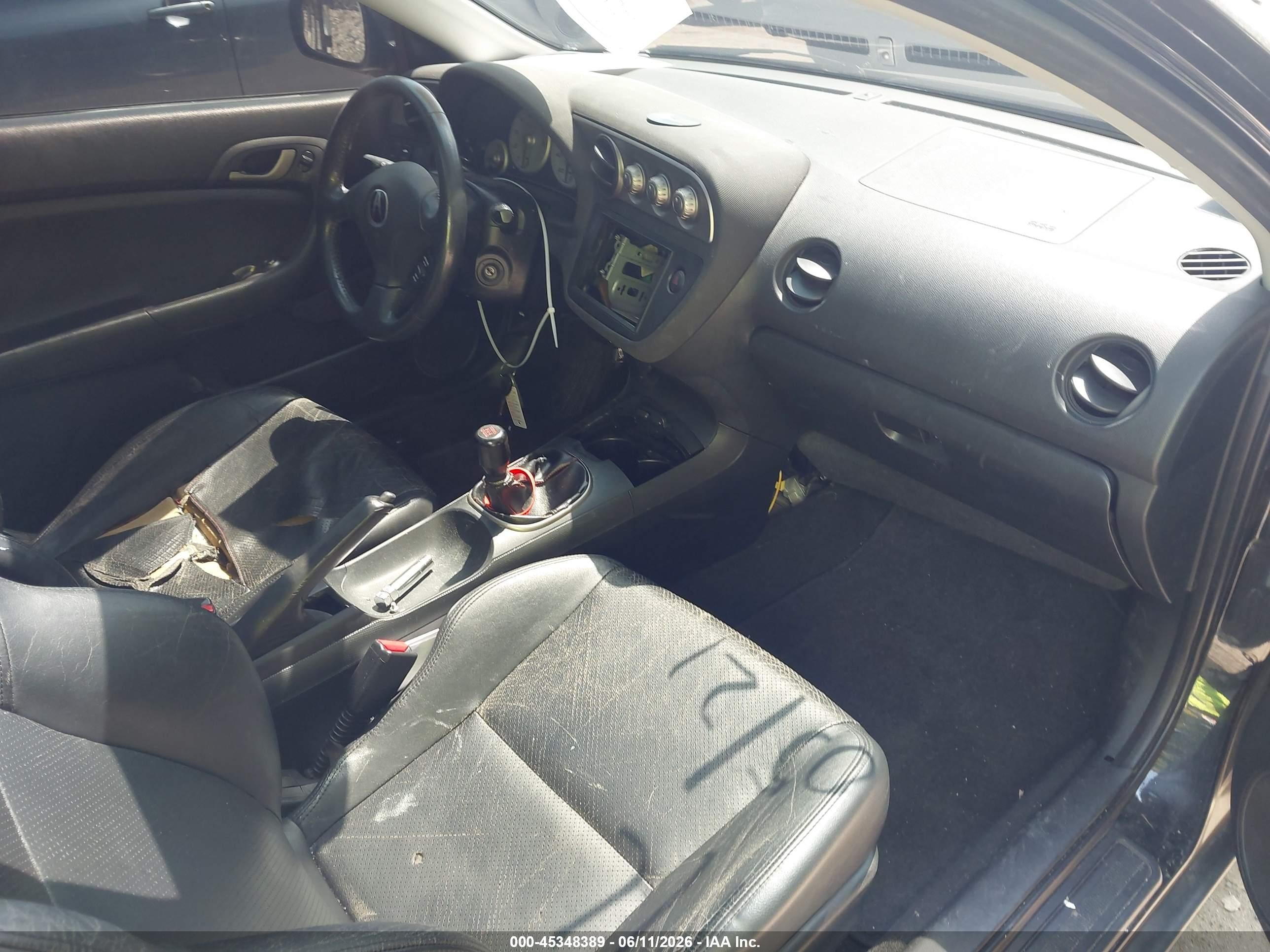 2002 Acura Rsx   Black vin: JH4DC53882C011609