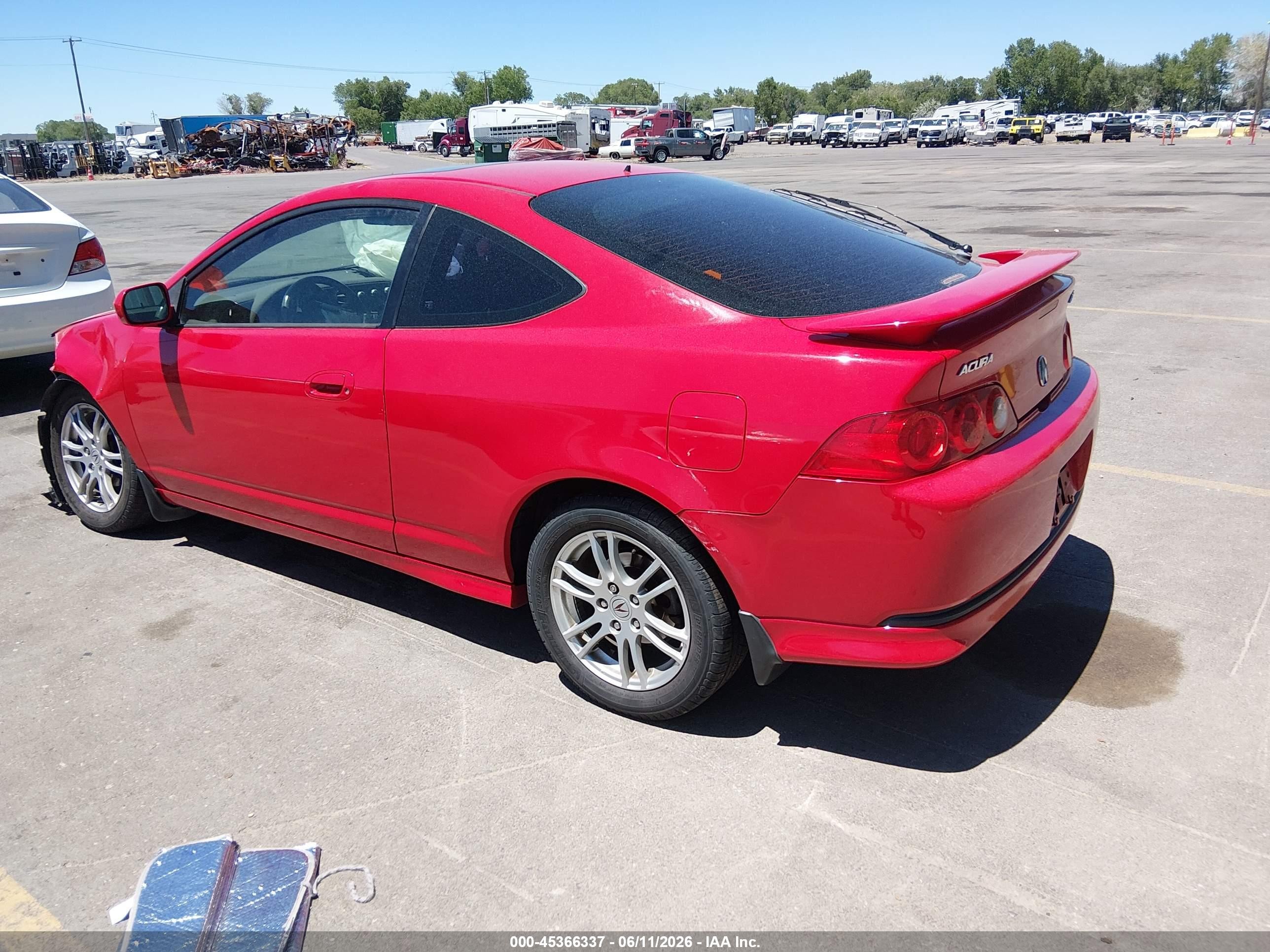 2005 Acura Rsx   Red vin: JH4DC53895S004310