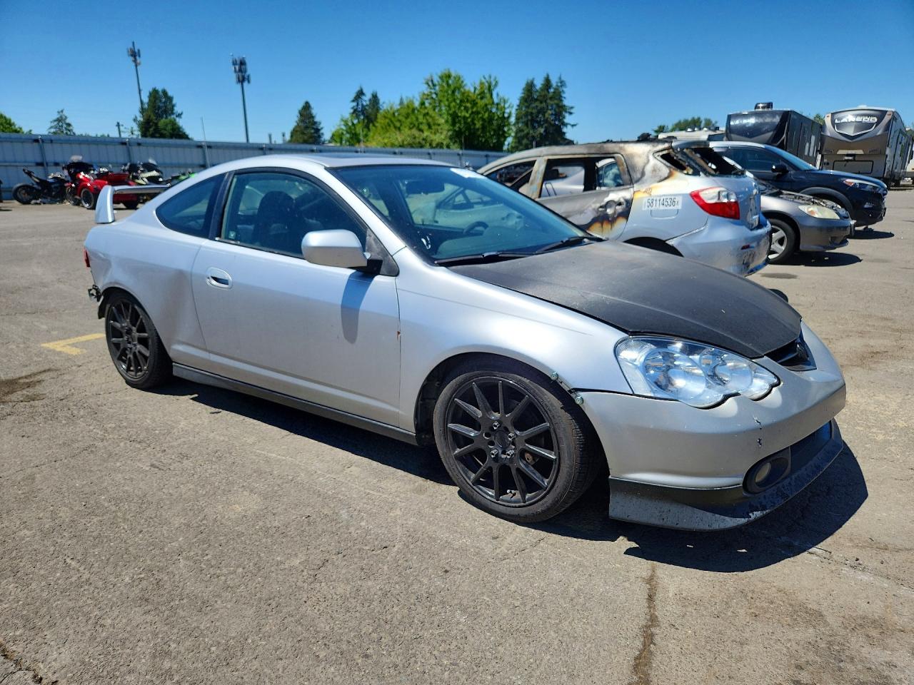 2002 Acura Rsx Silver vin: JH4DC54802C007102