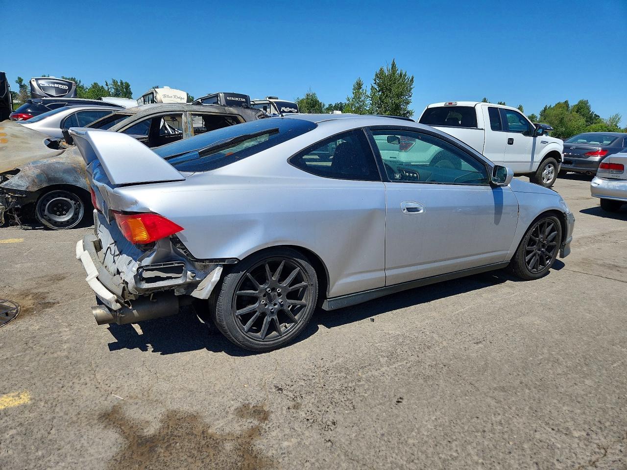 2002 Acura Rsx Silver vin: JH4DC54802C007102