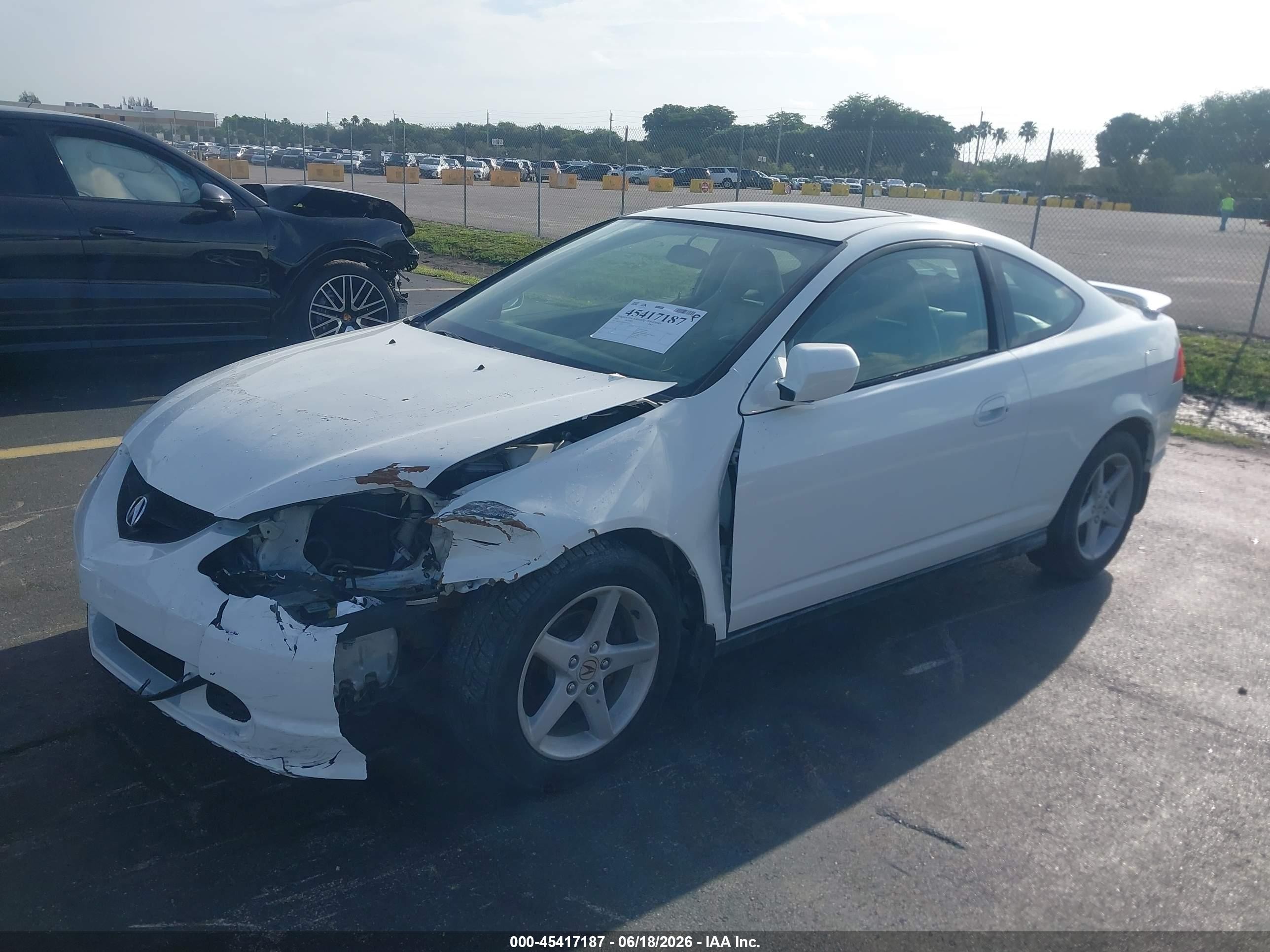 2003 Acura Rsx   White vin: JH4DC54803C014312