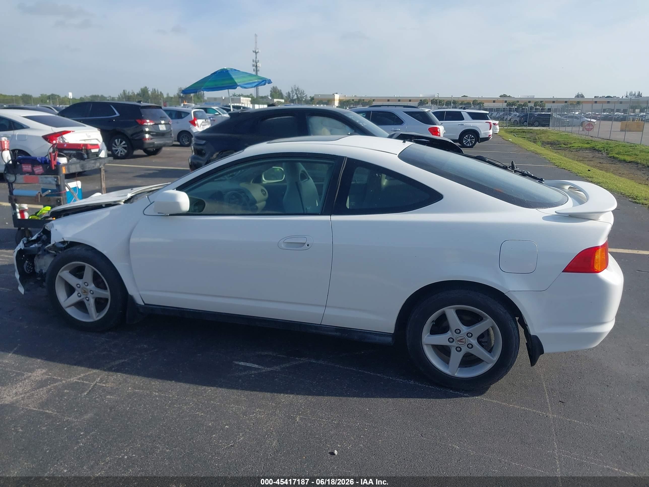 2003 Acura Rsx   White vin: JH4DC54803C014312