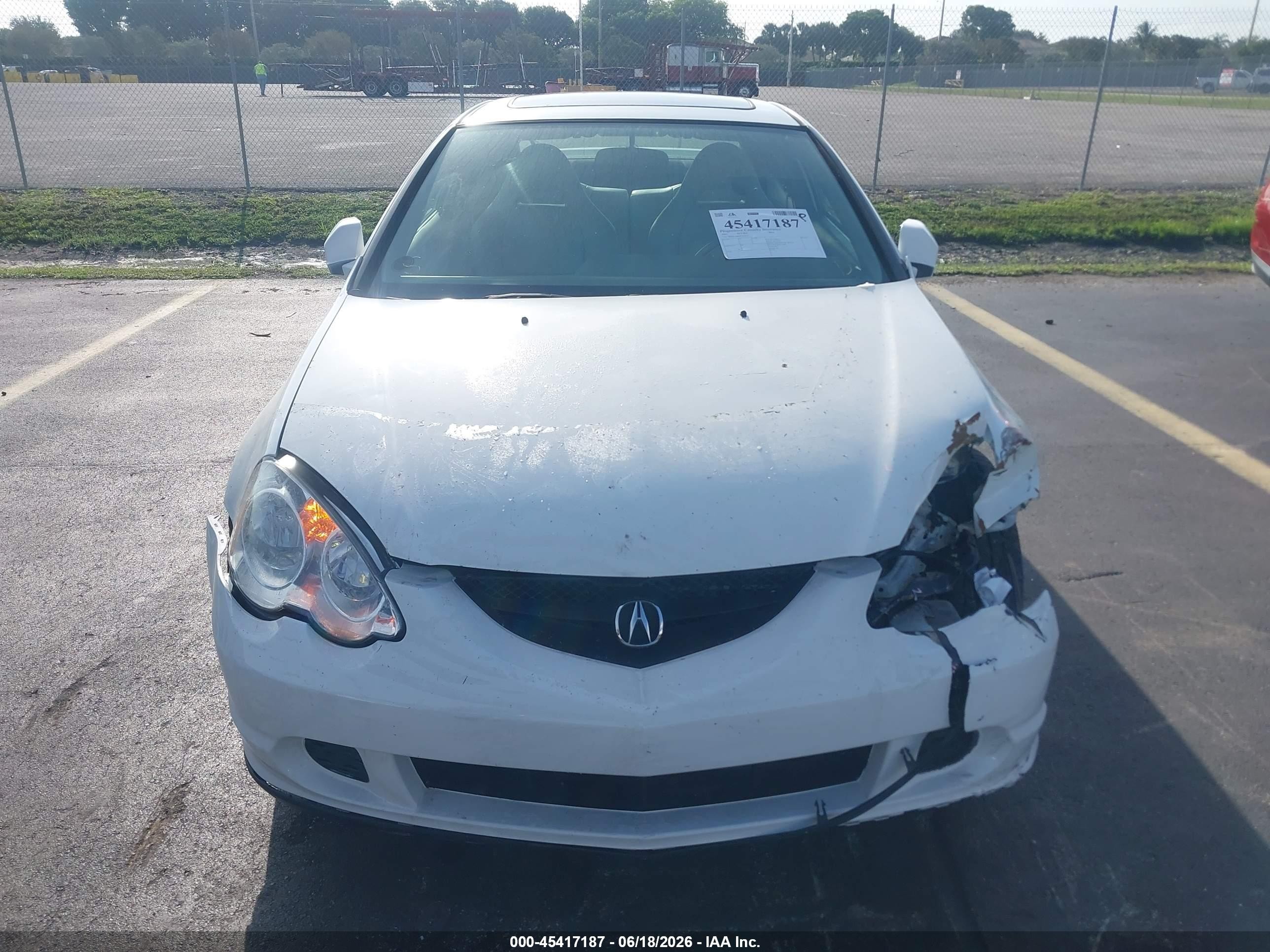 2003 Acura Rsx   White vin: JH4DC54803C014312