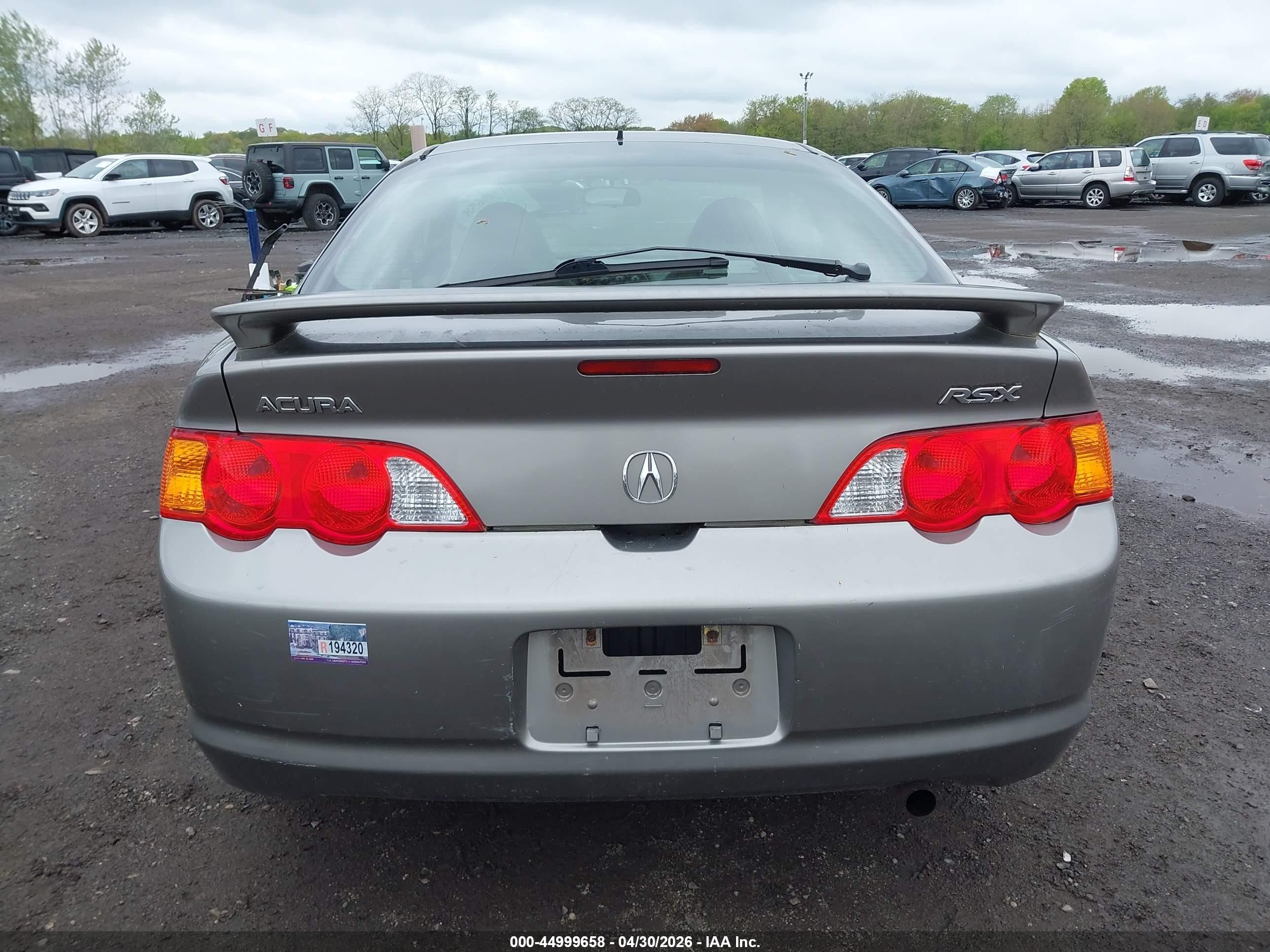 2004 Acura Rsx   Gray vin: JH4DC54814S015198