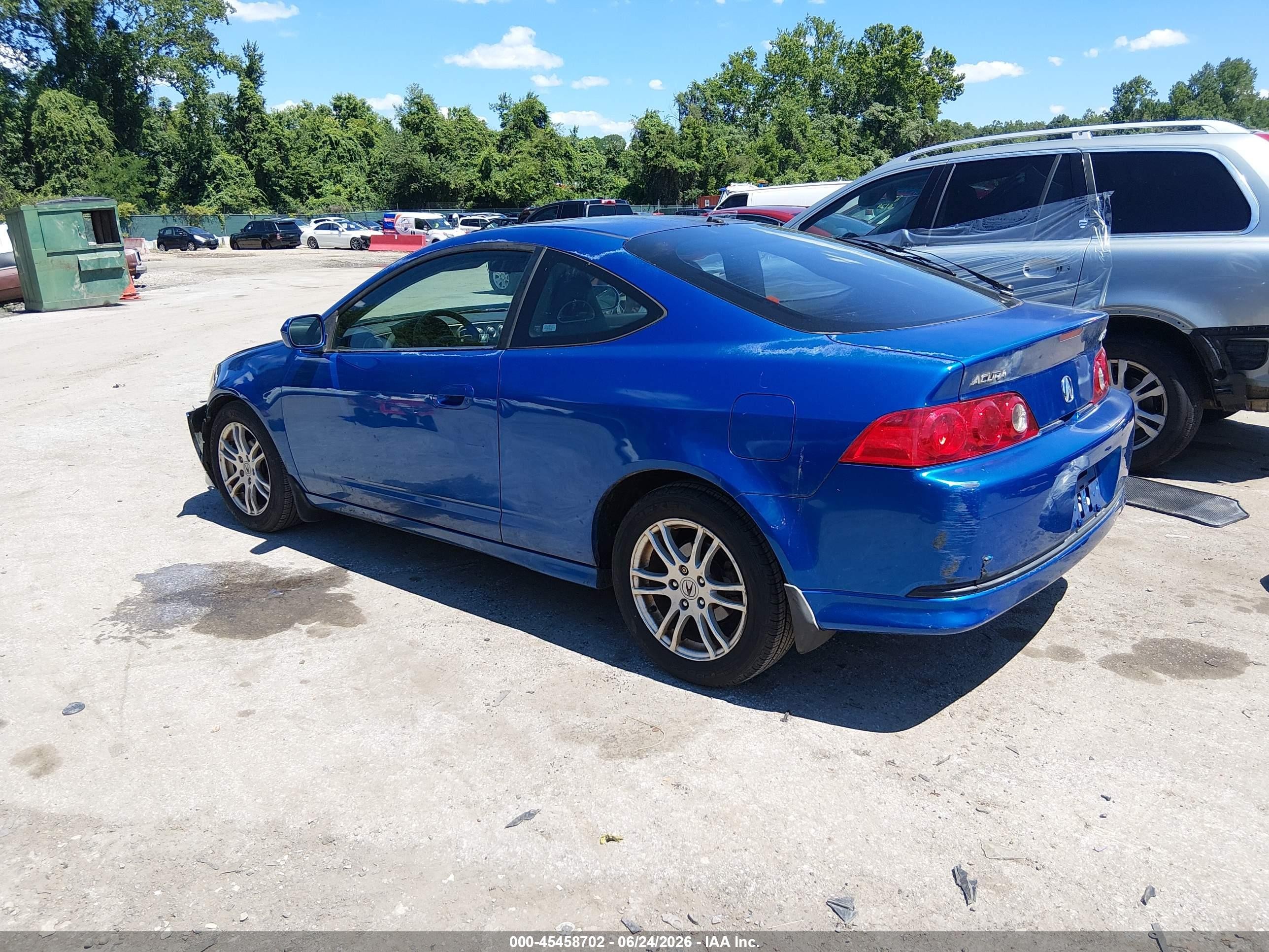 2006 Acura Rsx Blue vin: JH4DC54816S006665