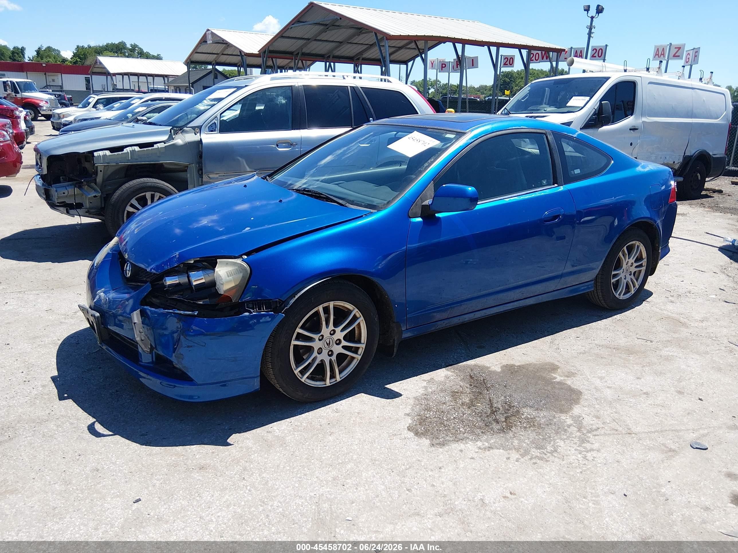 2006 Acura Rsx Blue vin: JH4DC54816S006665