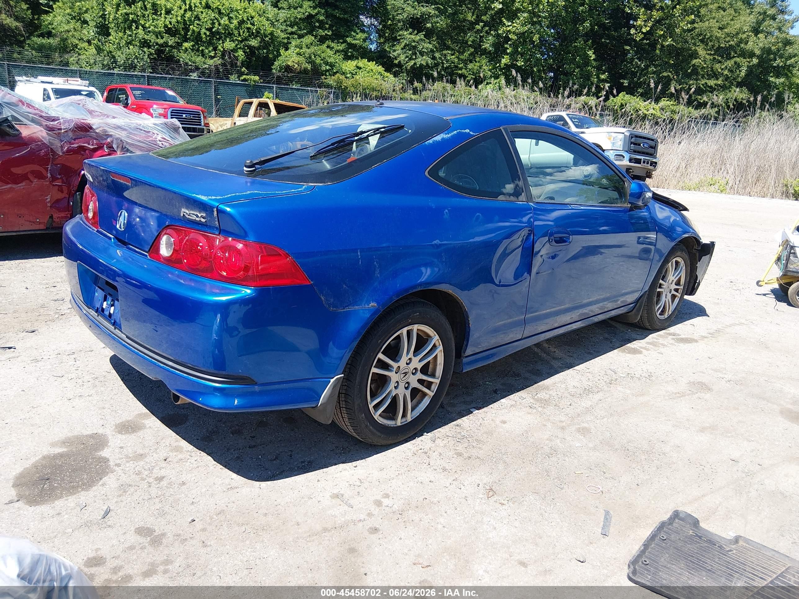 2006 Acura Rsx Blue vin: JH4DC54816S006665