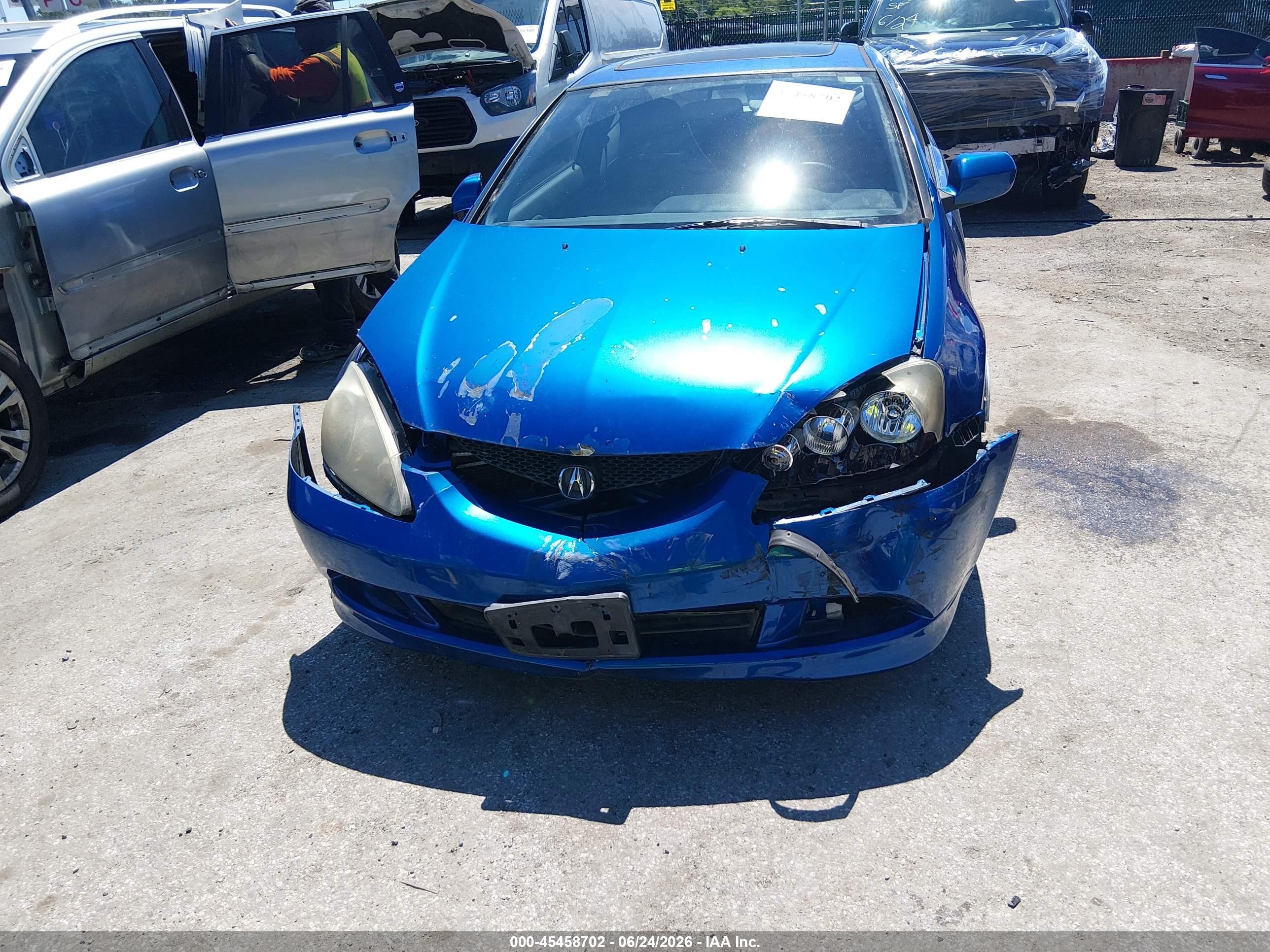 2006 Acura Rsx Blue vin: JH4DC54816S006665