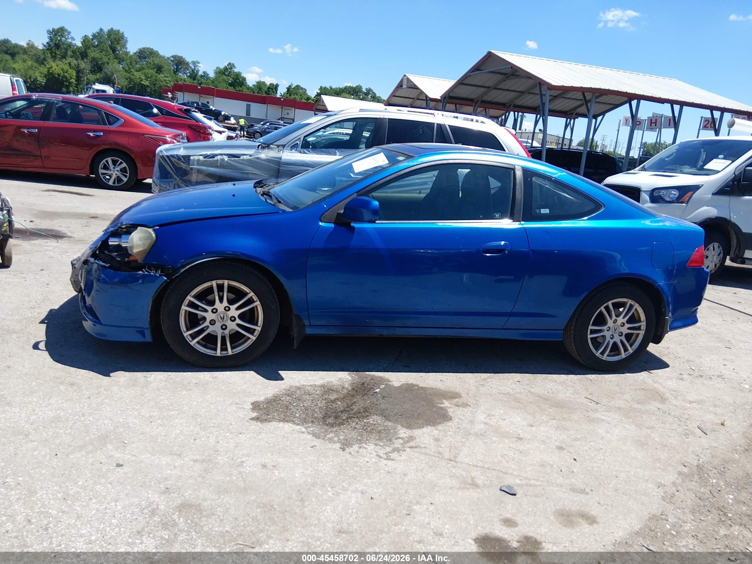 2006 Acura Rsx Blue vin: JH4DC54816S006665