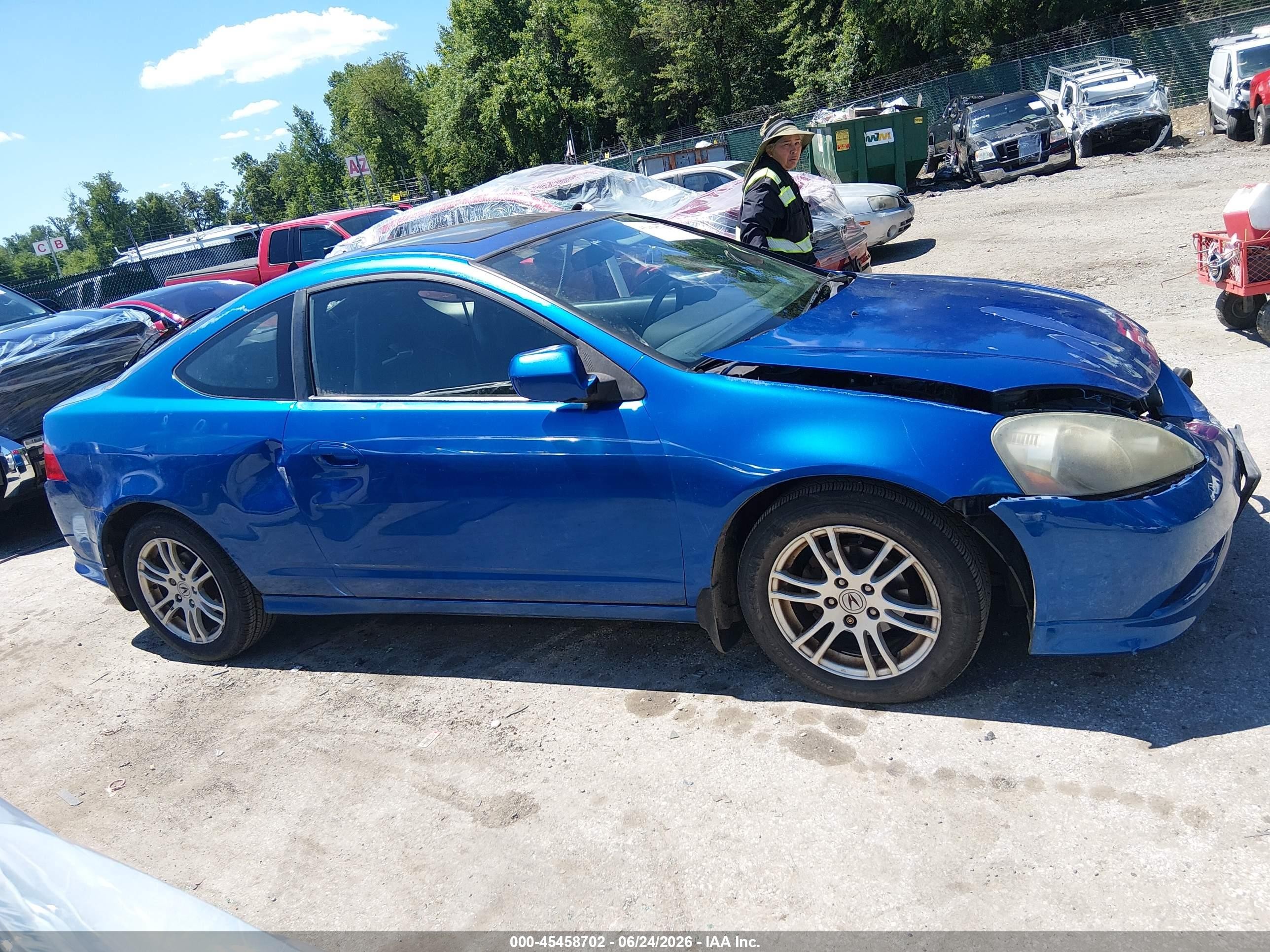 2006 Acura Rsx Blue vin: JH4DC54816S006665