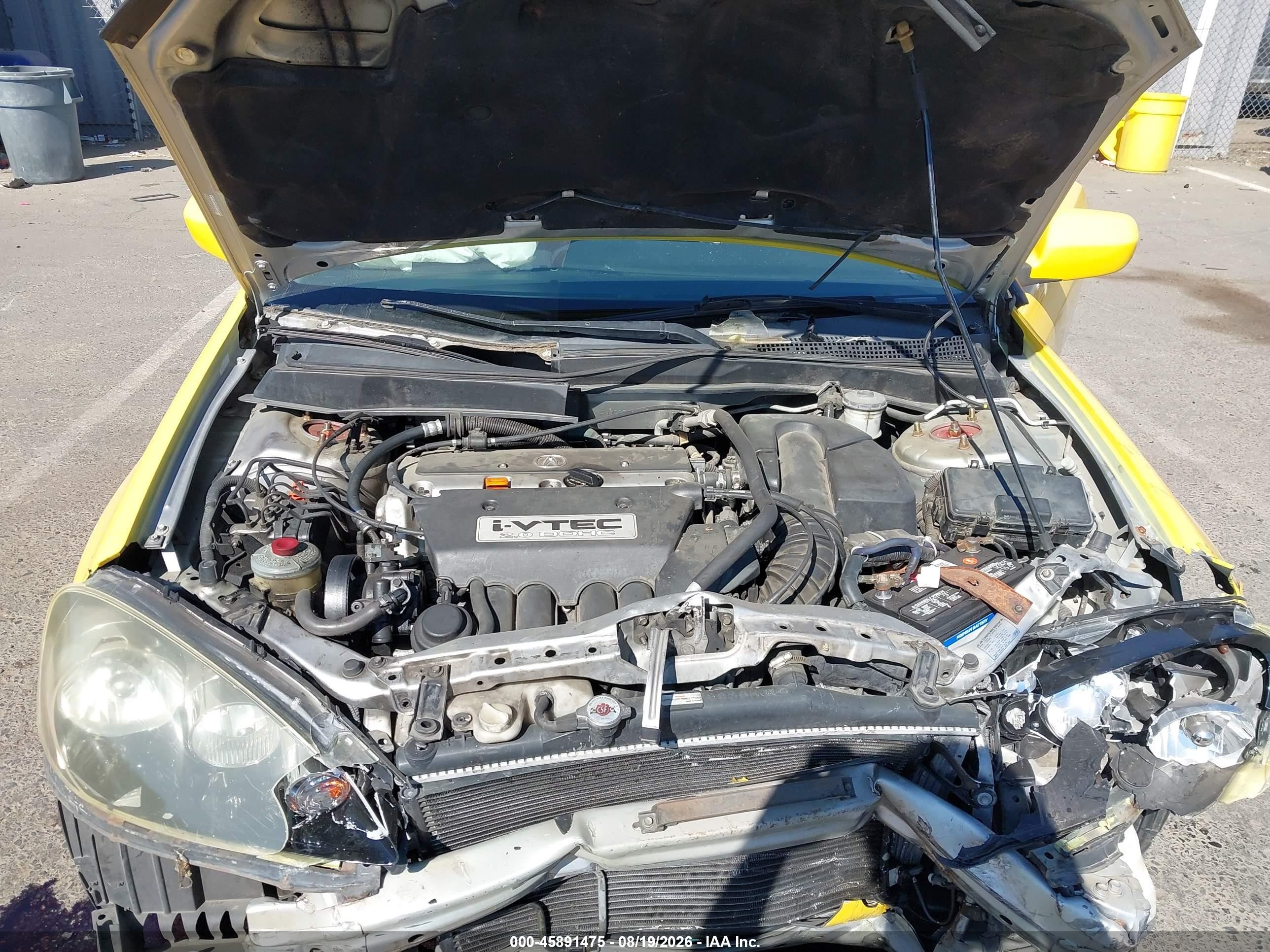 2006 Acura Rsx   Yellow vin: JH4DC54826S015035
