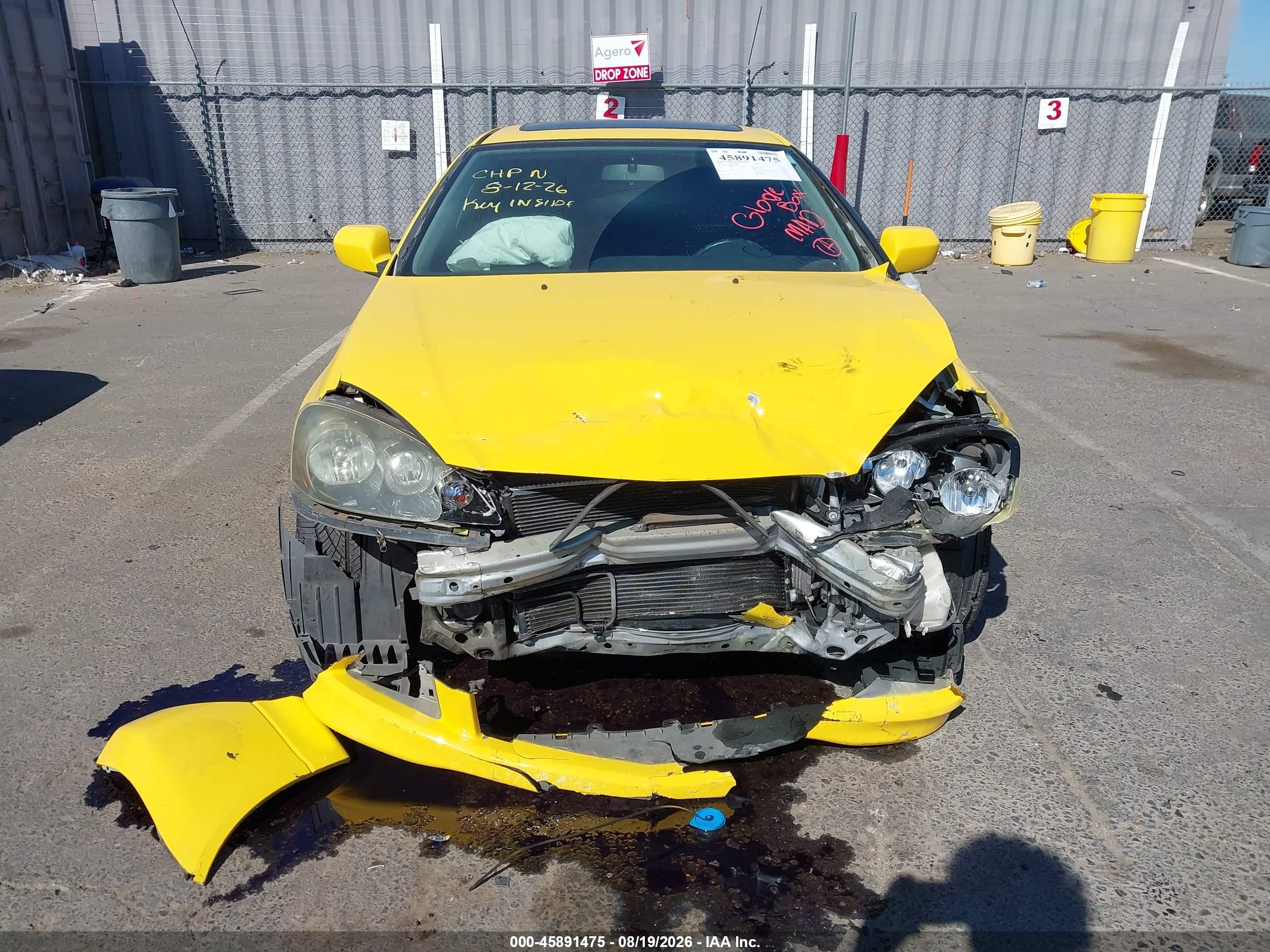 2006 Acura Rsx   Yellow vin: JH4DC54826S015035
