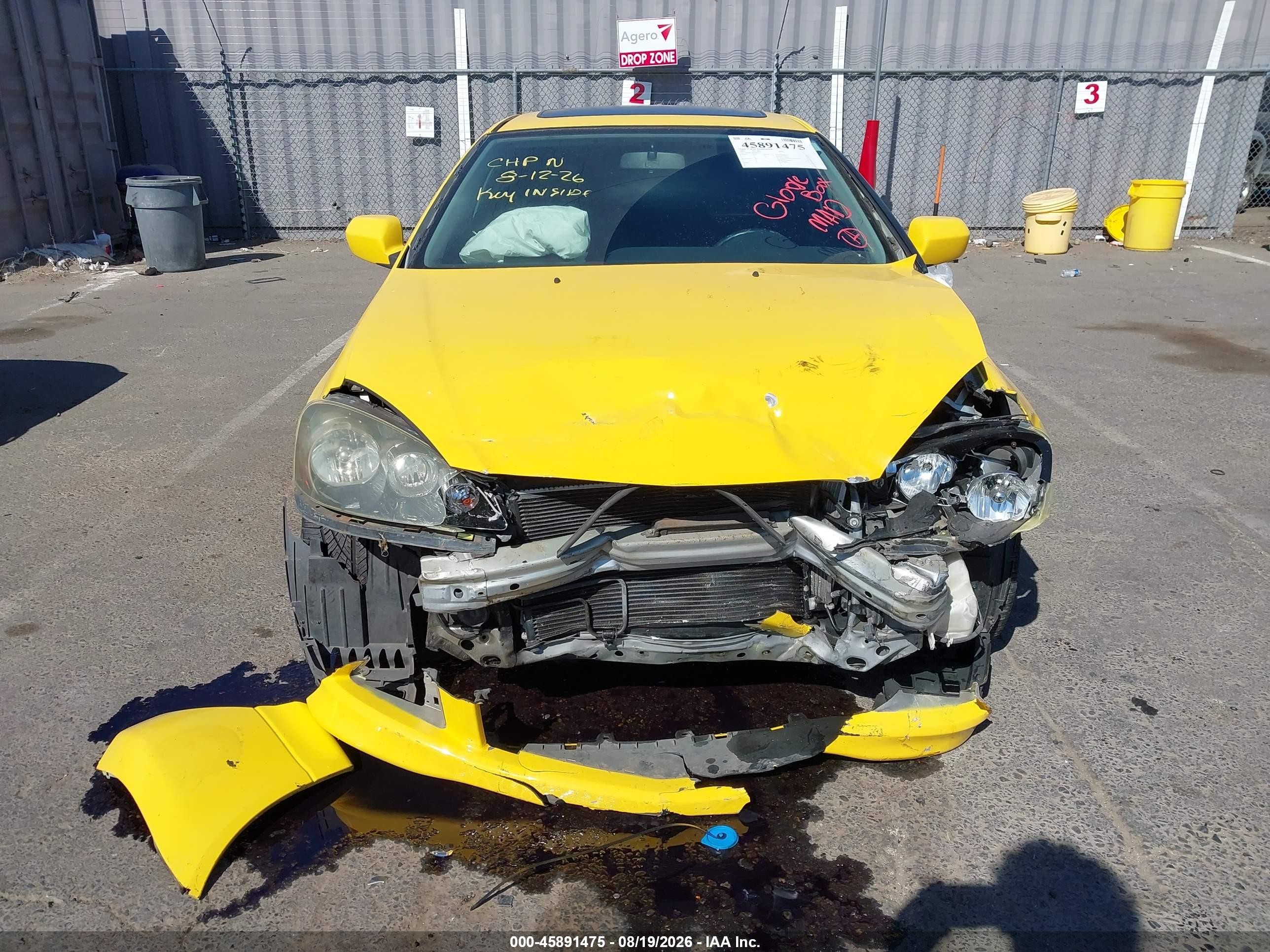 2006 Acura Rsx   Yellow vin: JH4DC54826S015035