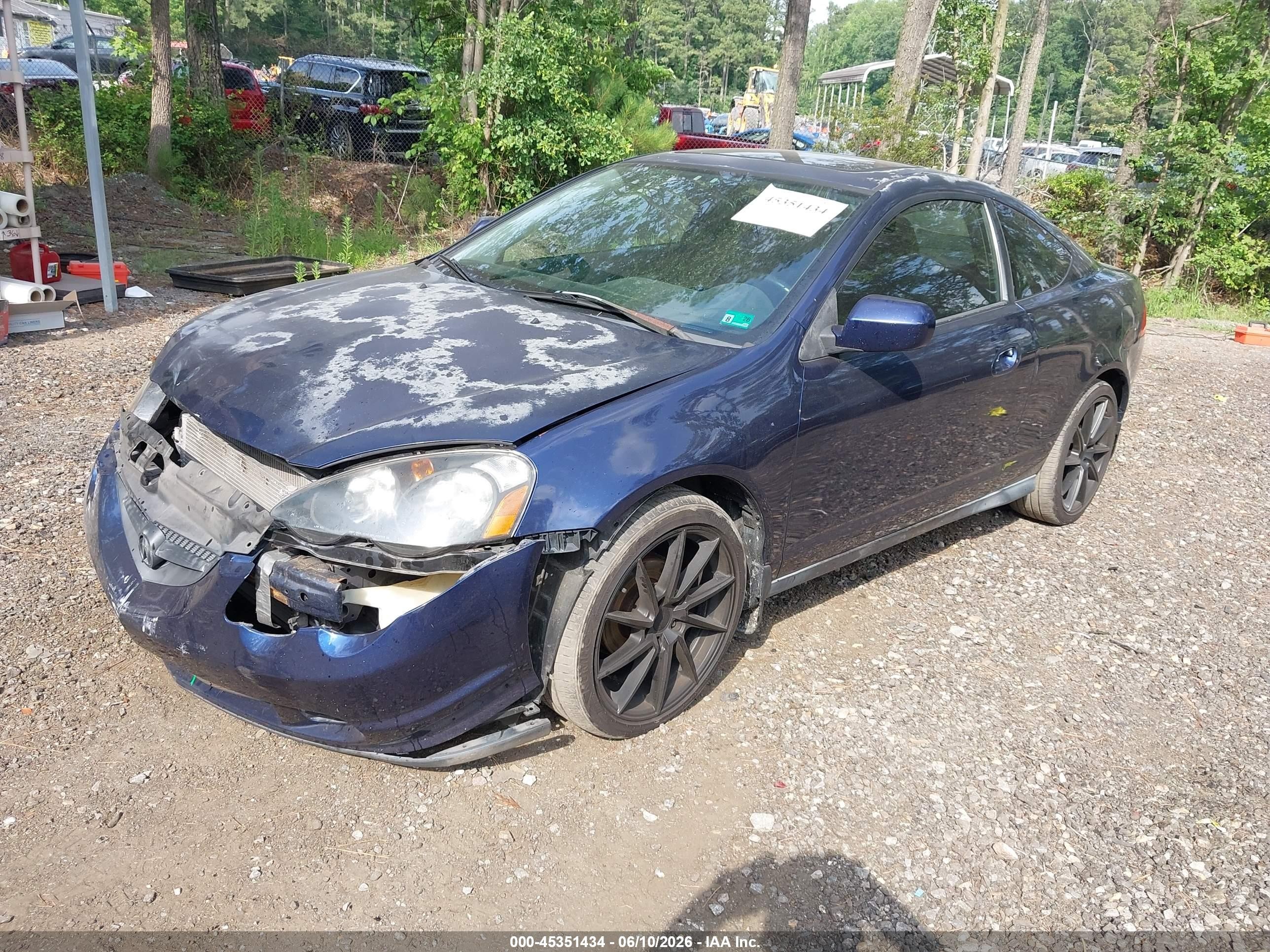2003 Acura Rsx   Синий vin: JH4DC54833C004874