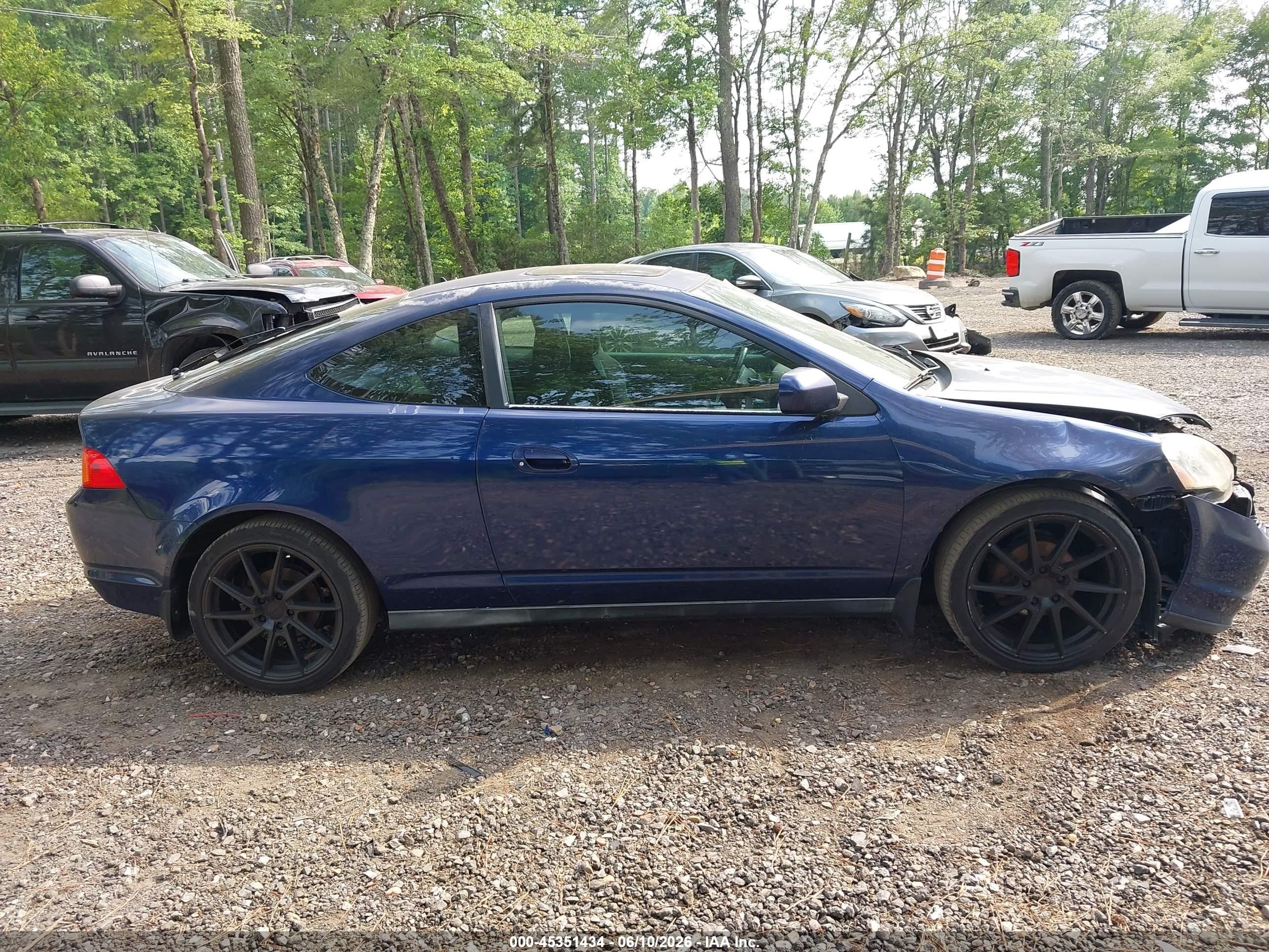 2003 Acura Rsx   Синий vin: JH4DC54833C004874
