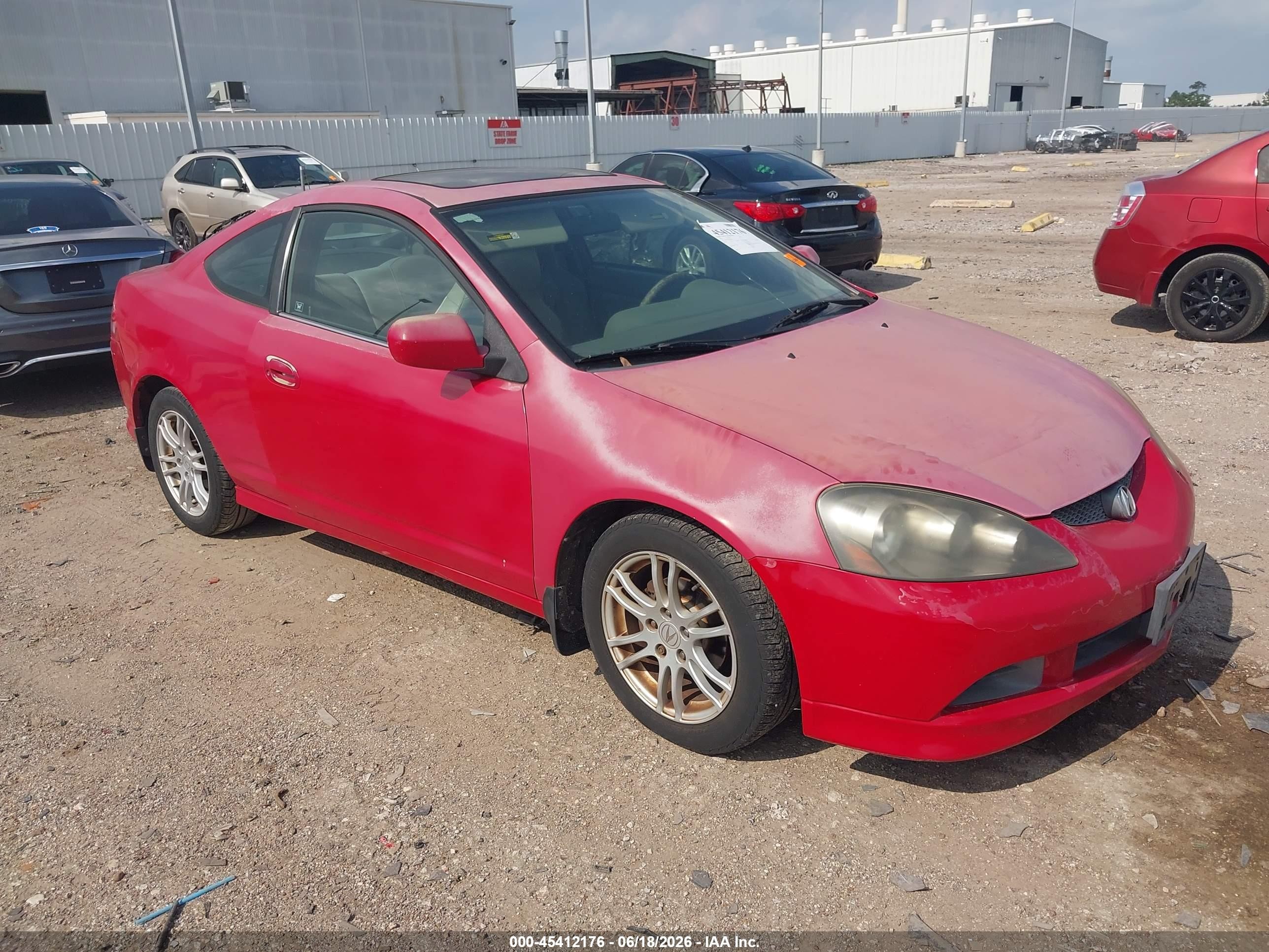 2005 Acura Rsx   Red vin: JH4DC54835S004754